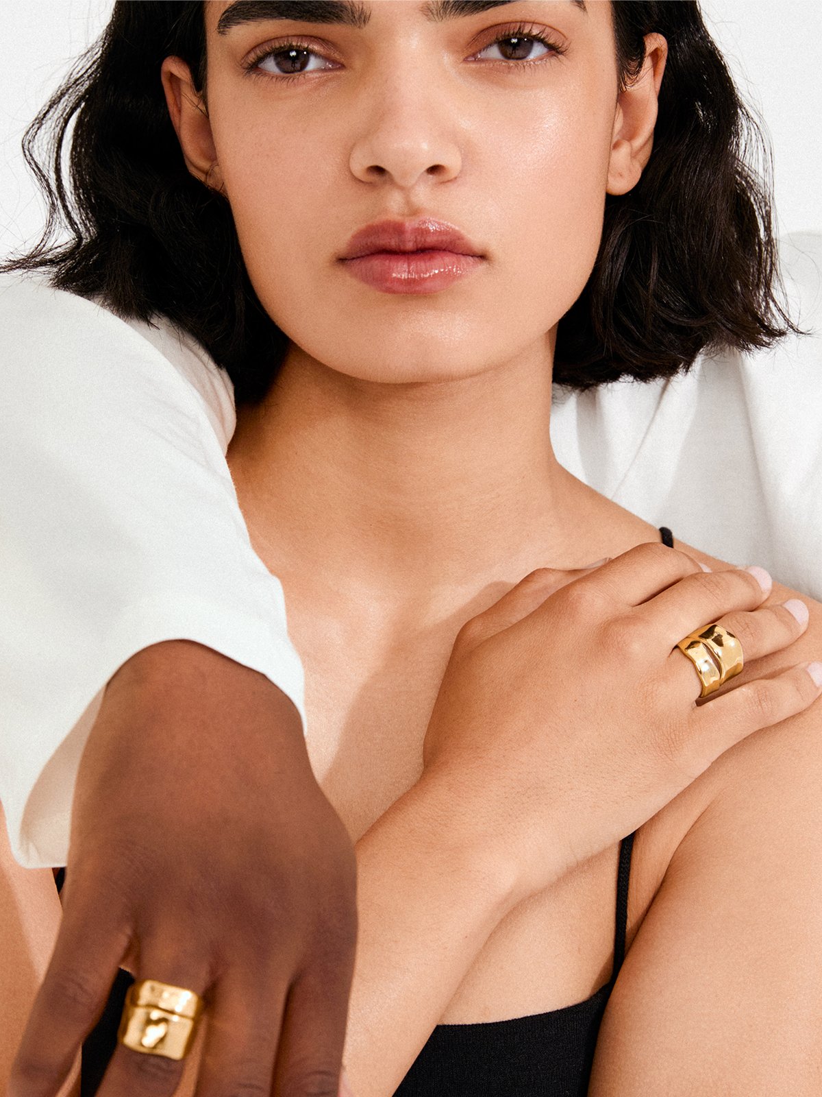 Pilgrim Ember Ring 2-i-1 Sett Gold