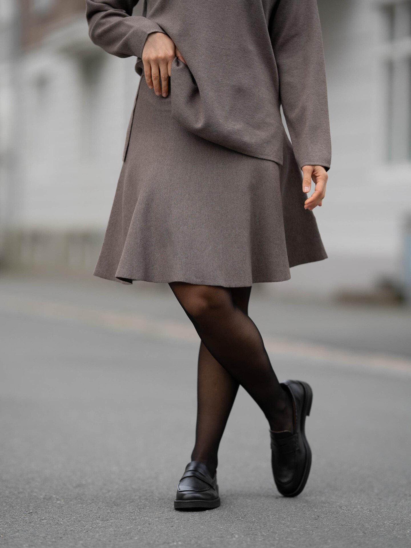 Part Two Vikes Skirt Mink Melert