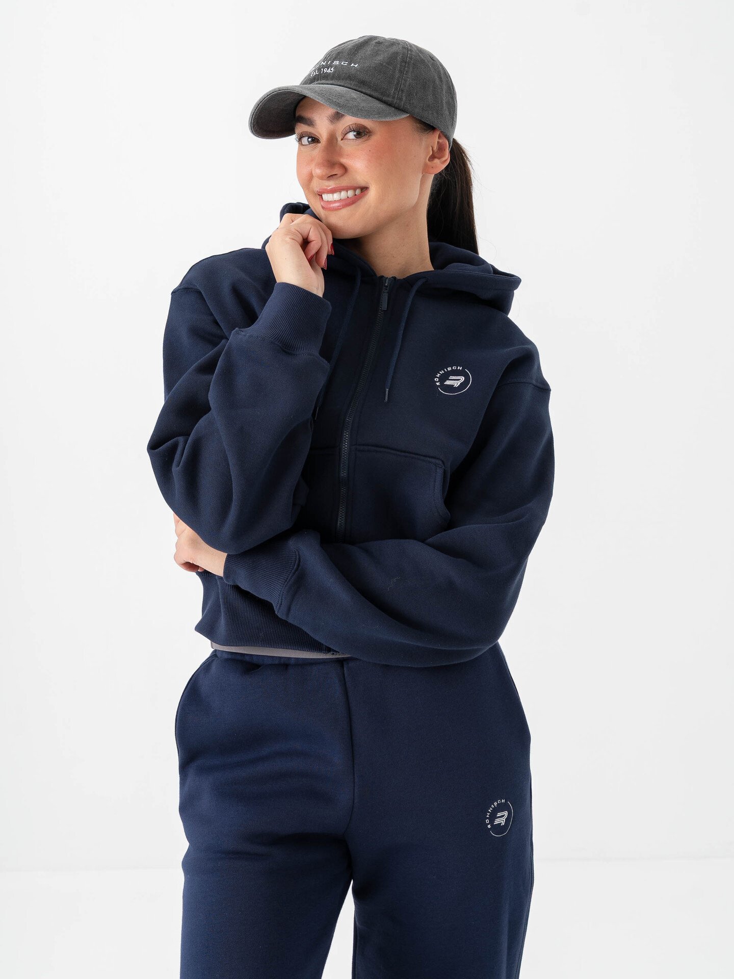 Röhnisch Base Sweat Full Zip Hoodie Indigo