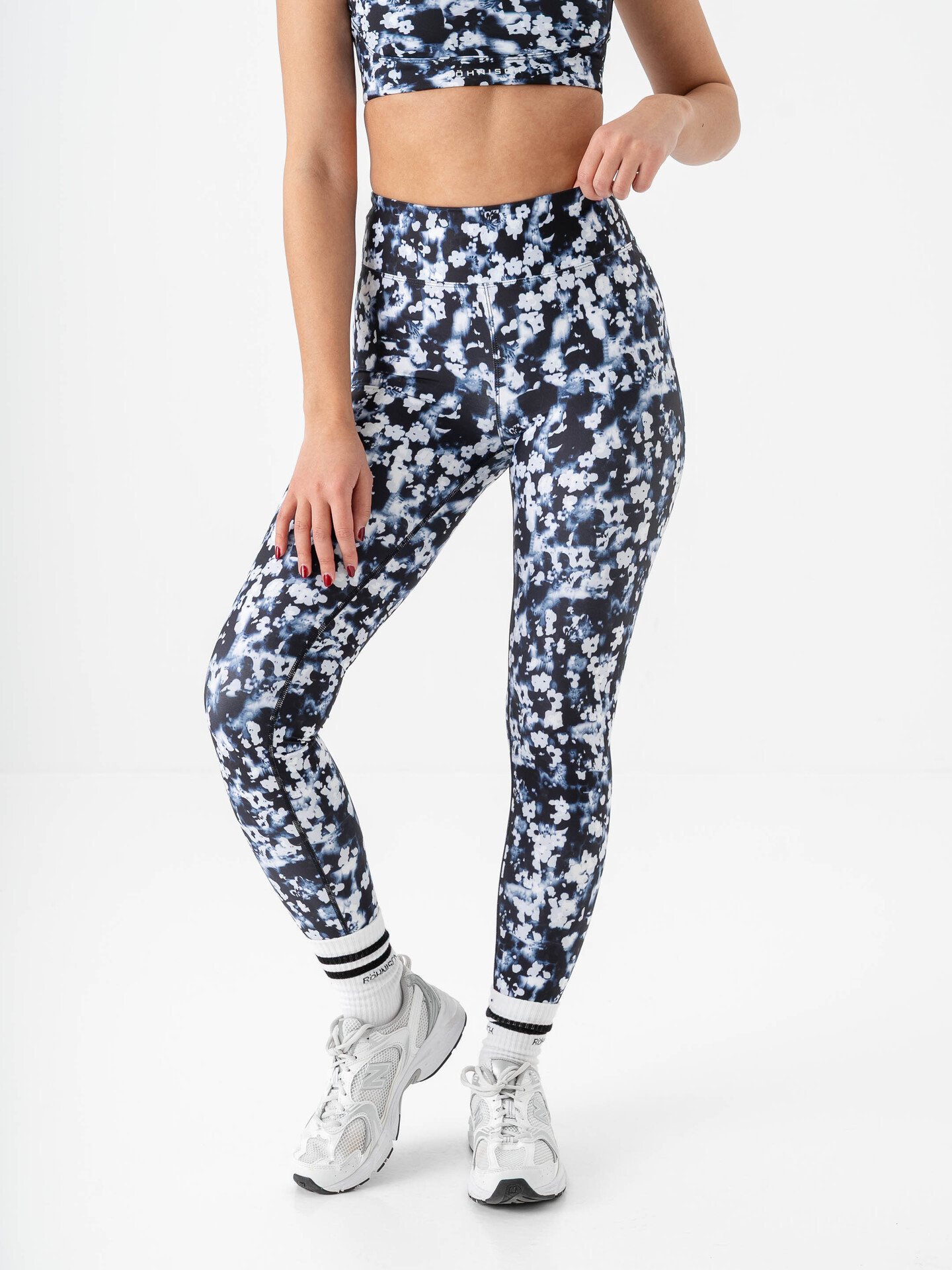 Röhnisch Printed High Waist Tights Indigo Bloom