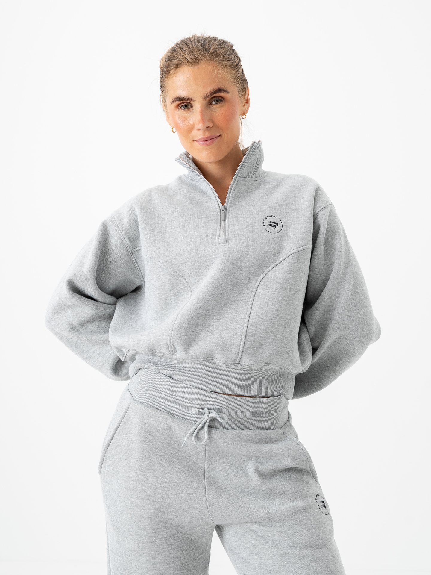 Röhnisch Soft Sweat Half Zip Grey Melange