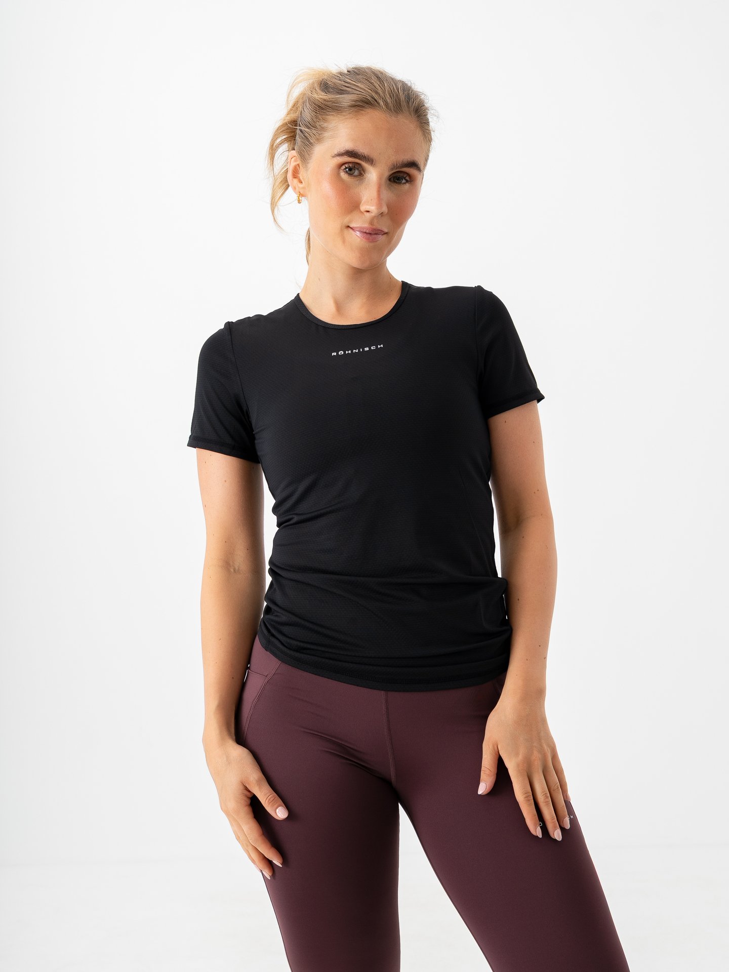 Röhnisch Jacquard Short Sleeve Top Black