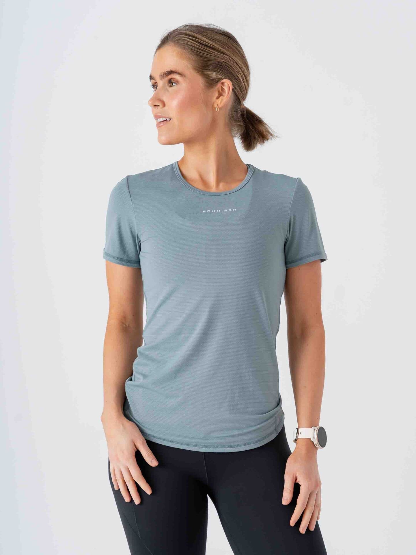 Röhnisch Jacquard Short Sleeve Top Stormy Sea