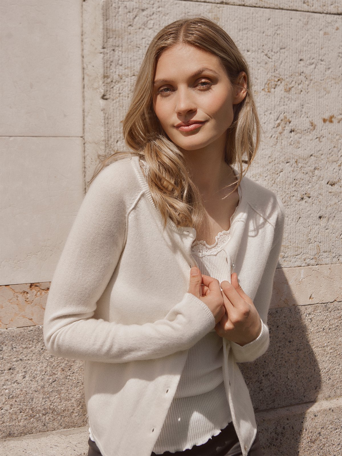 Rosemunde Laica Wool & Cashmere Cardigan Beige