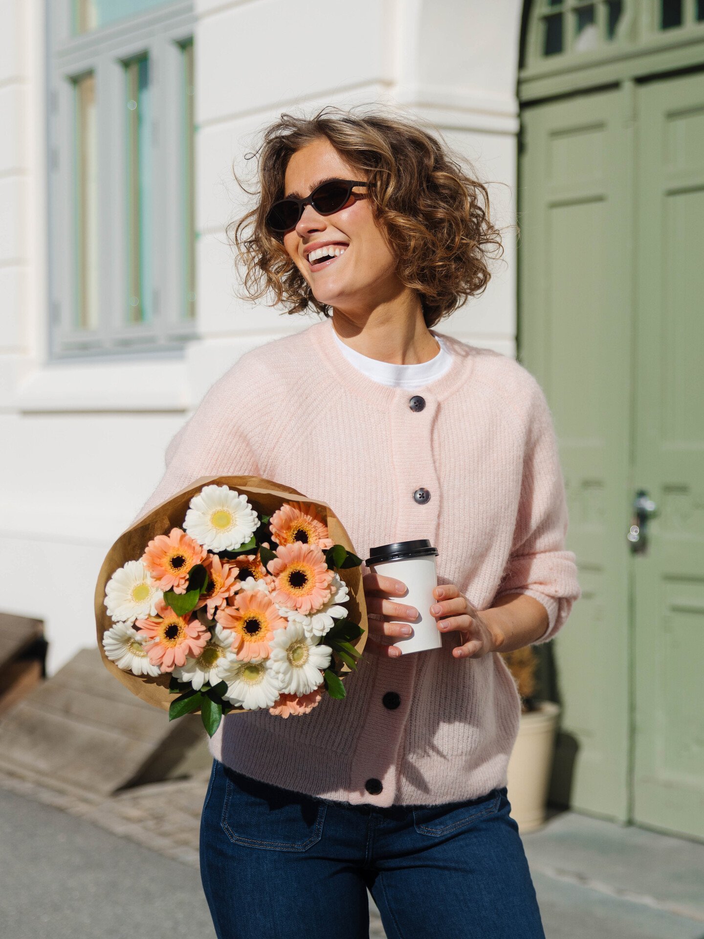 Selected Femme Lulu Long Sleeve Knit Short Cardigan Pale Dogwood Melange