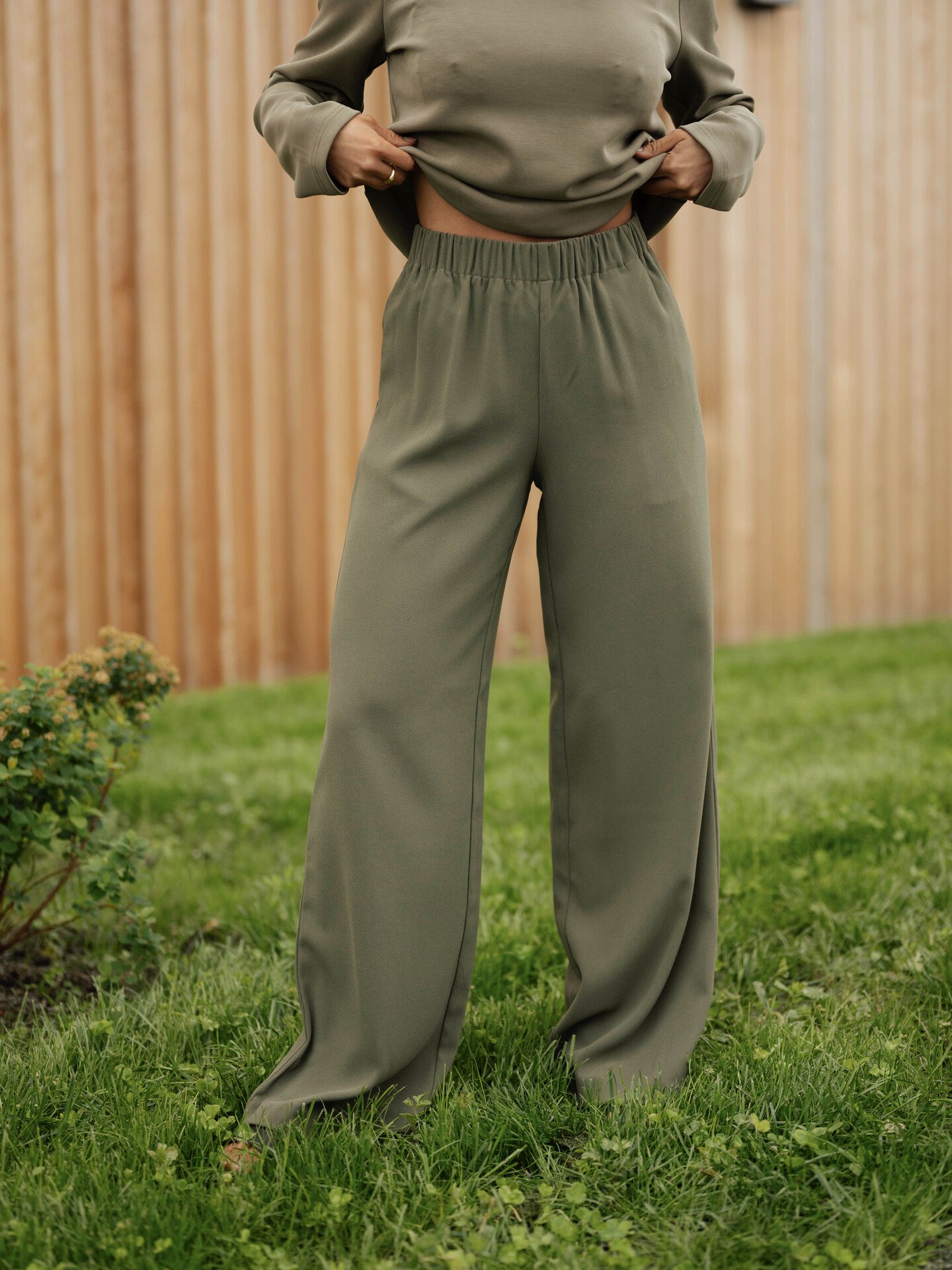 Selected Femme Tinni-Relaxed Mid Waist Wide Pant Kalamata
