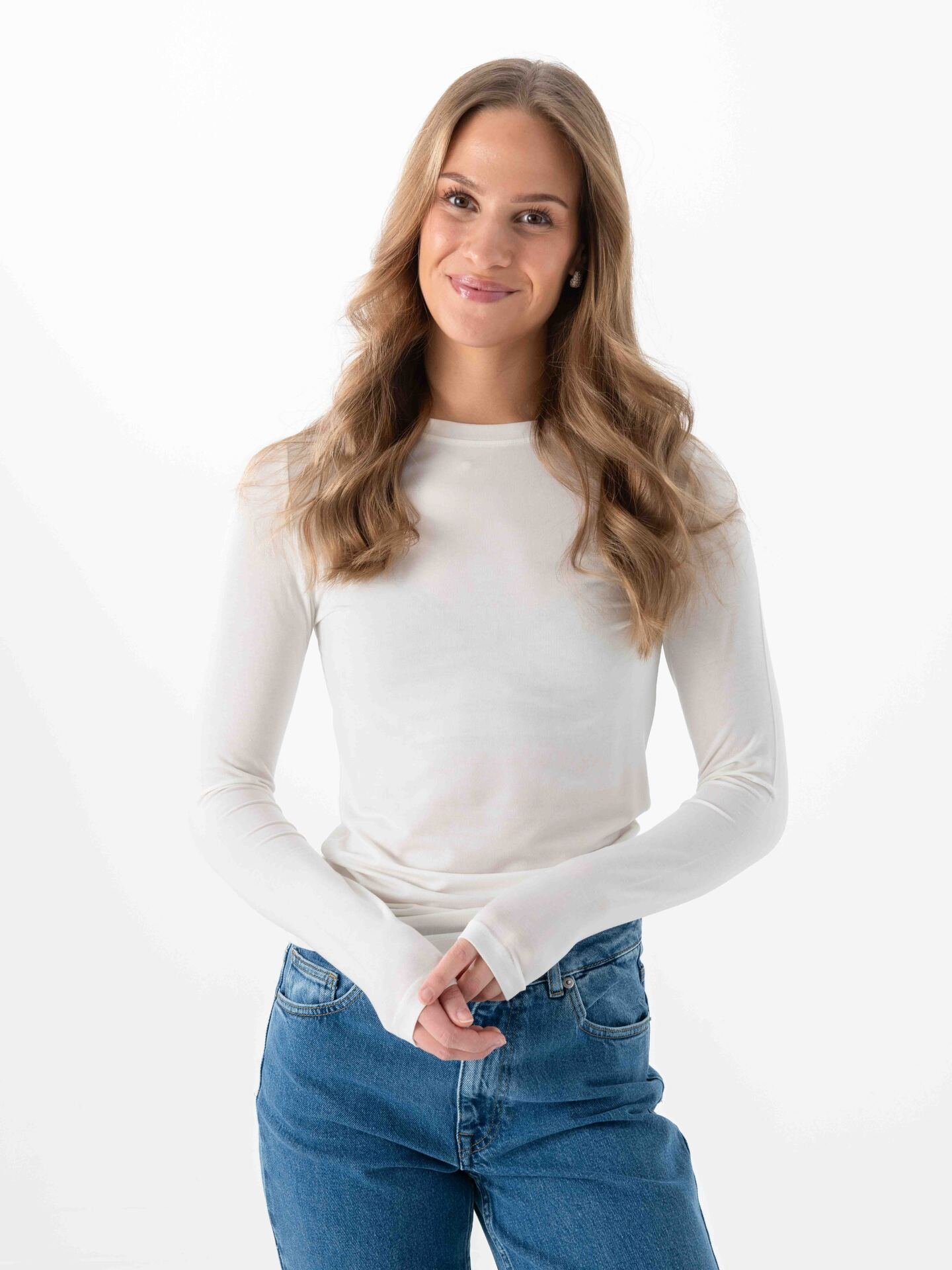 Selected Femme Manja Long Sleeve O-Neck Snow White