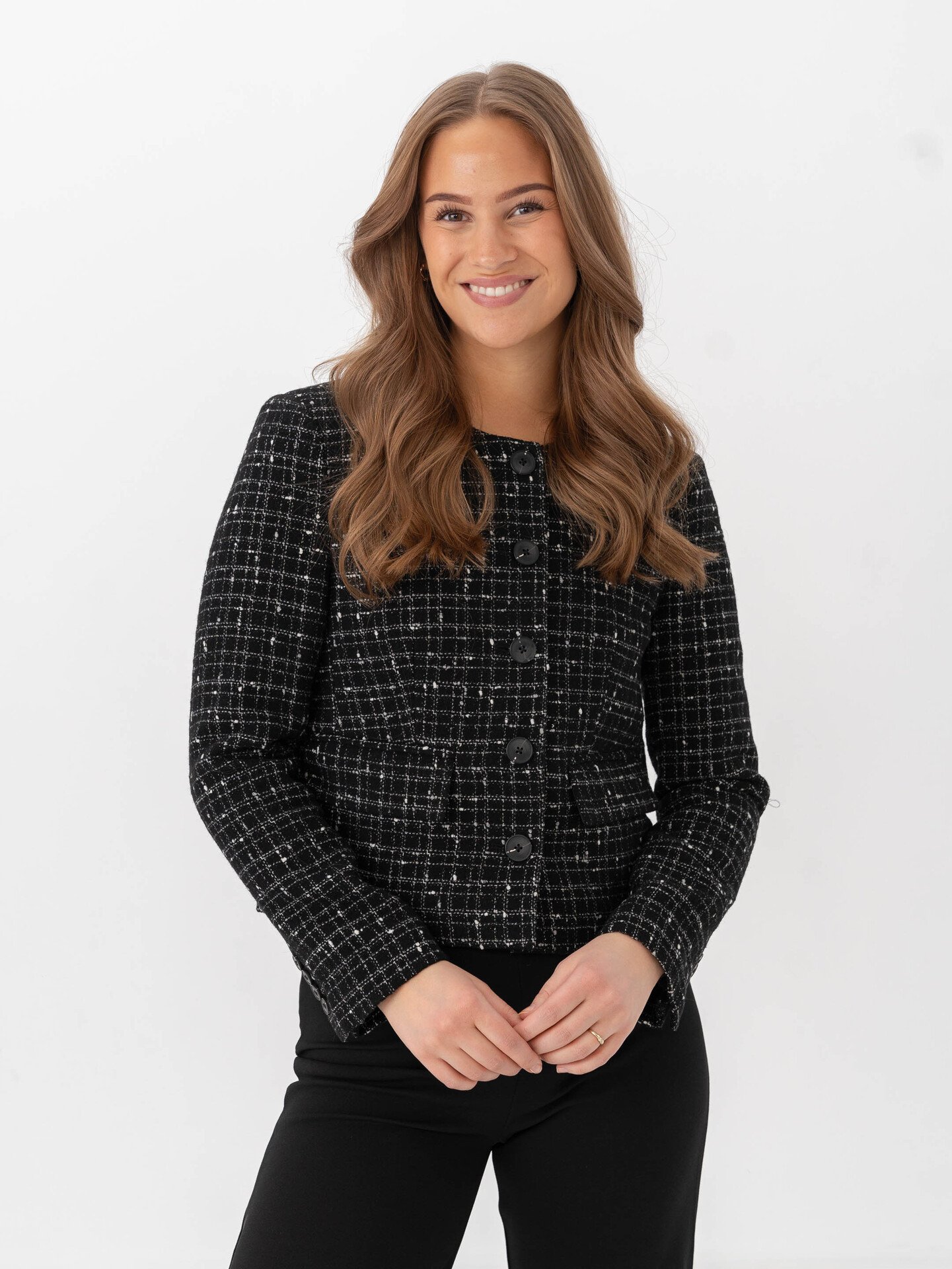 Selected Femme Wilma Long Sleeve Short Blazer Black