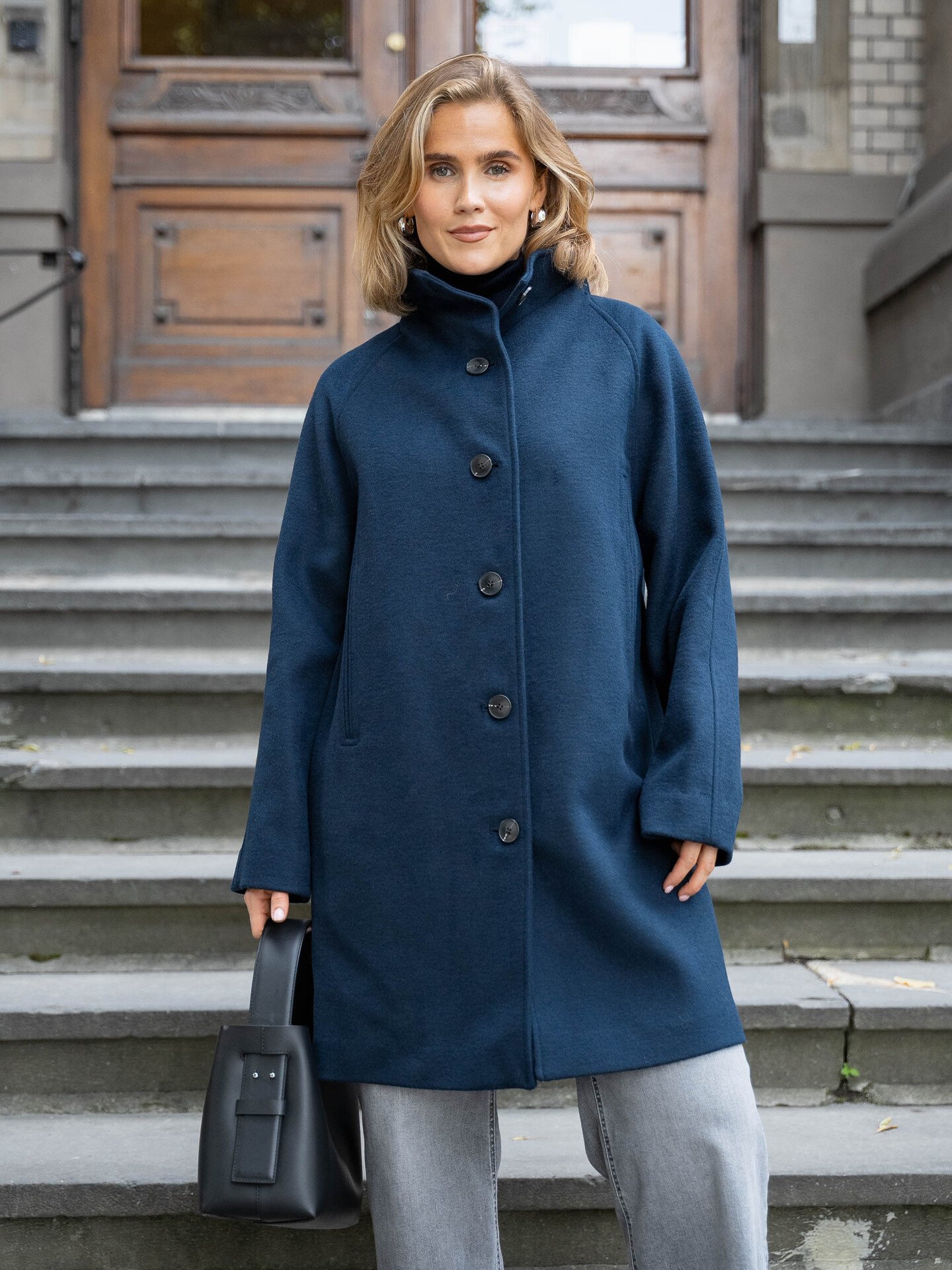 Selected Femme Vinni Lano Coat Dark Sapphire
