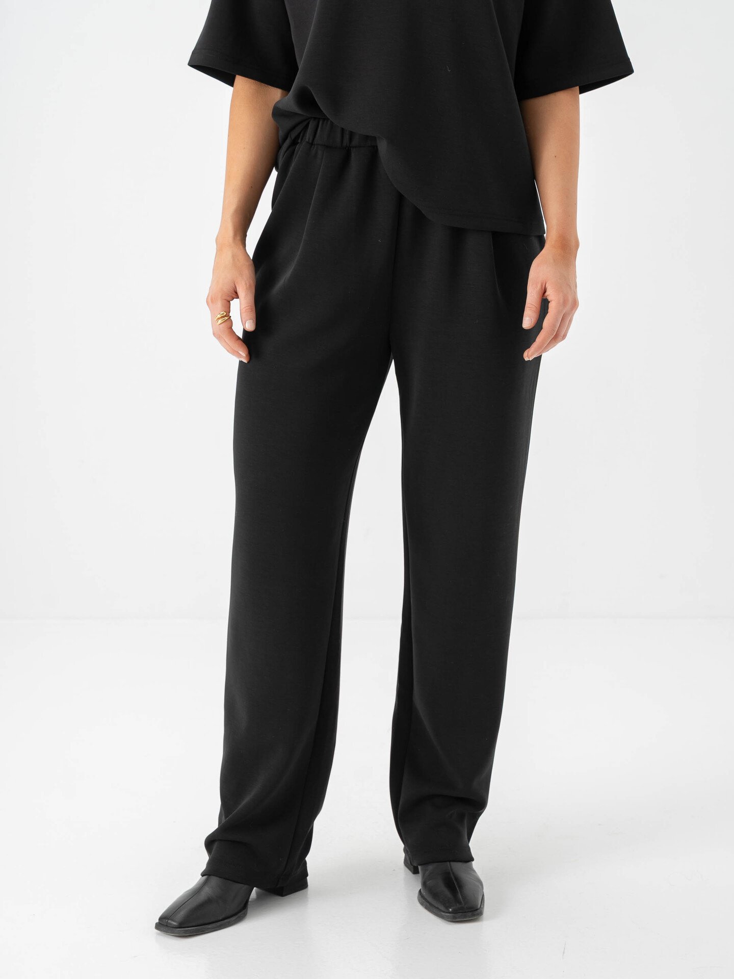 Selected Femme Tenny High Waist Pant Black