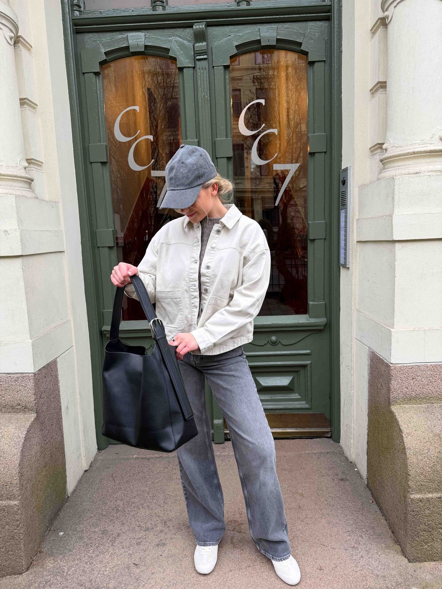 Selected Femme Wide Bea Kori High Waist Jeans Medium Grey Denim