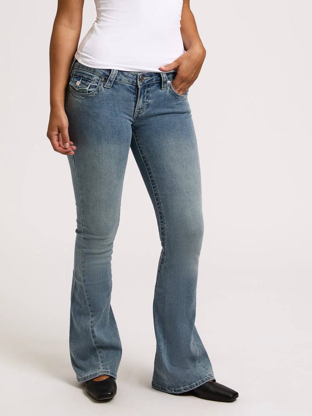 True Religion Joey Low Rise Flare Arabella