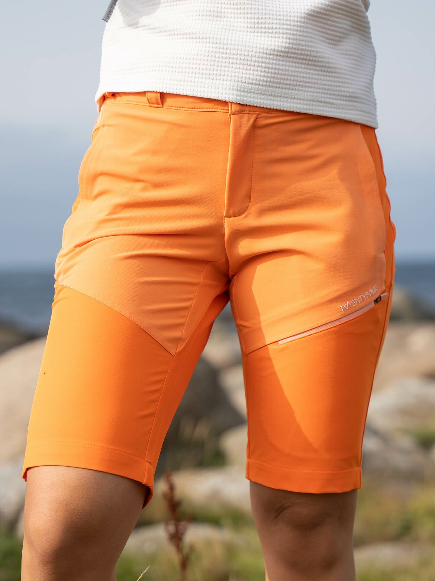 Twentyfour Flåm 2.0 Light Softshell Lang Shorts Mandarin