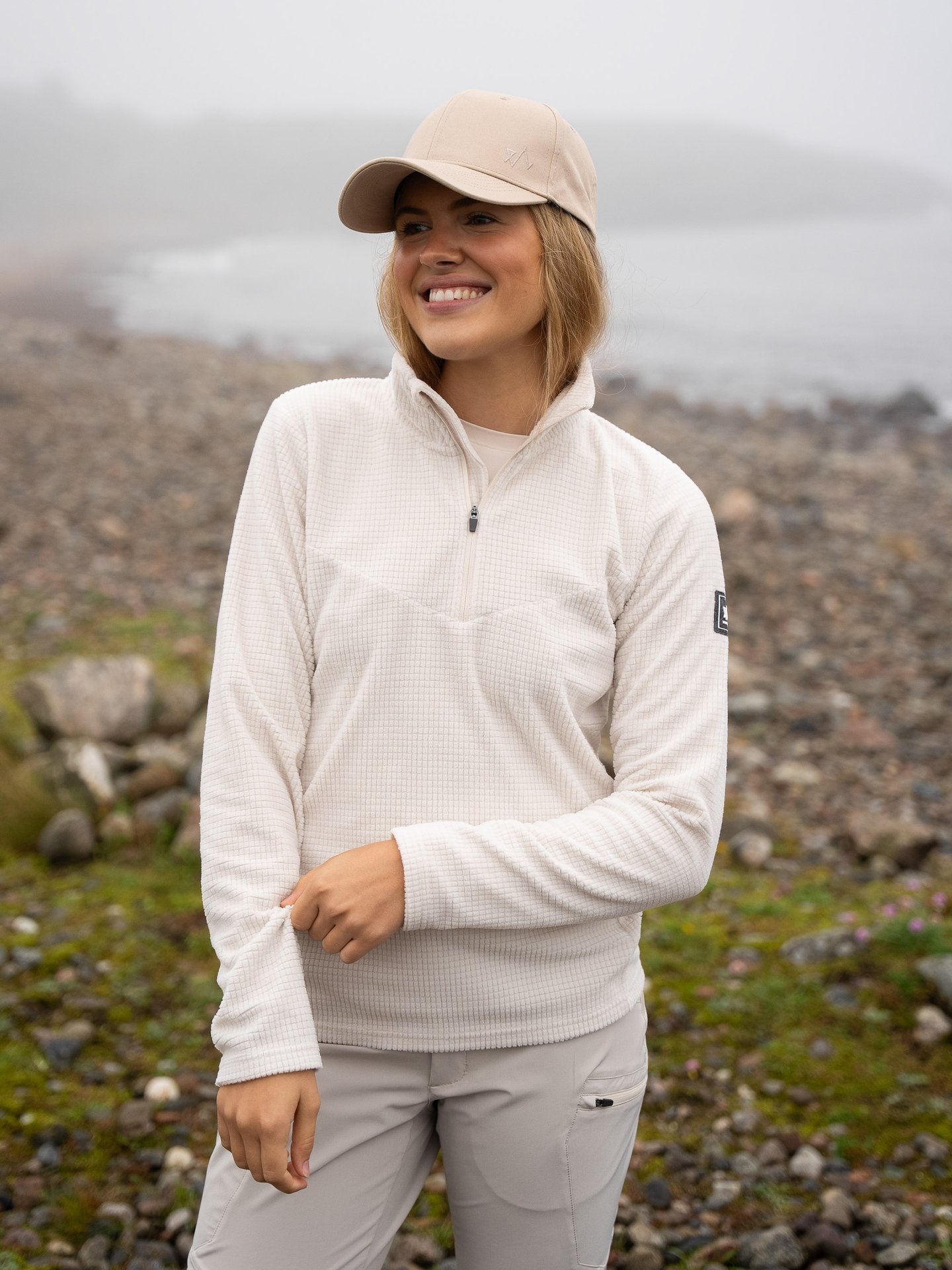 Twentyfour Venture Light Fleece Half Zip Gråhvit