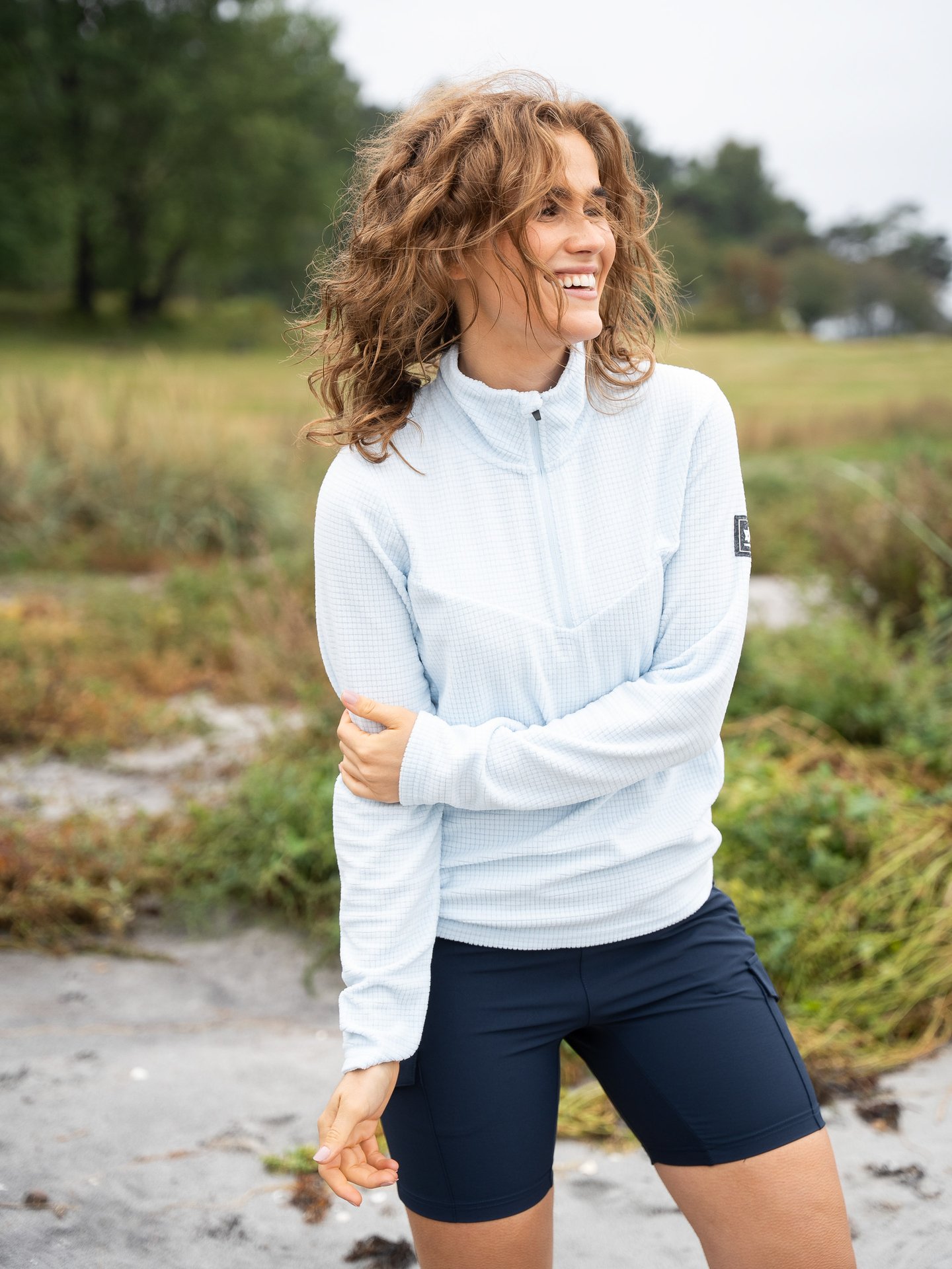 Twentyfour Venture Light Fleece Half Zip Isblå