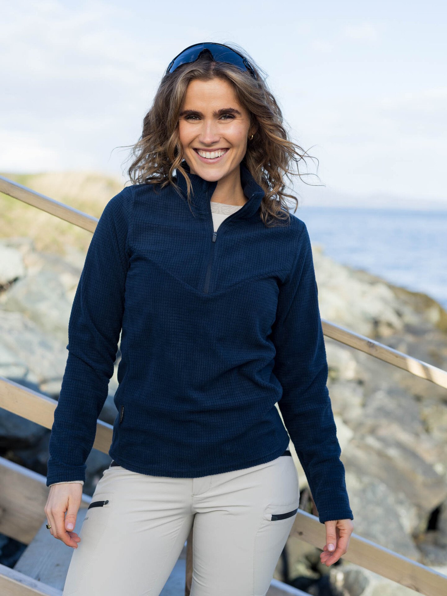 Twentyfour Venture Light Fleece Half Zip Marine