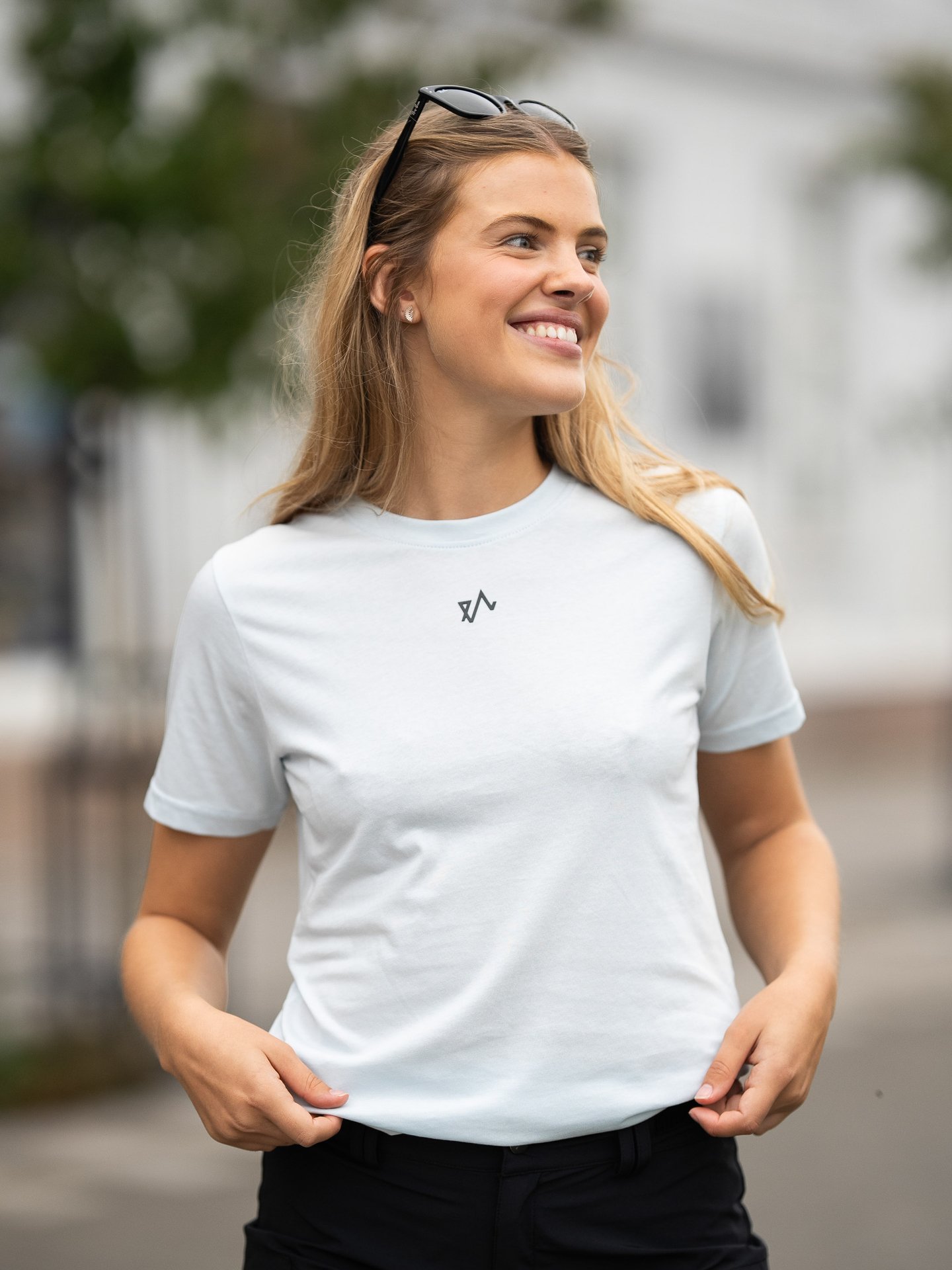 Twentyfour & T-skjorte Isblå