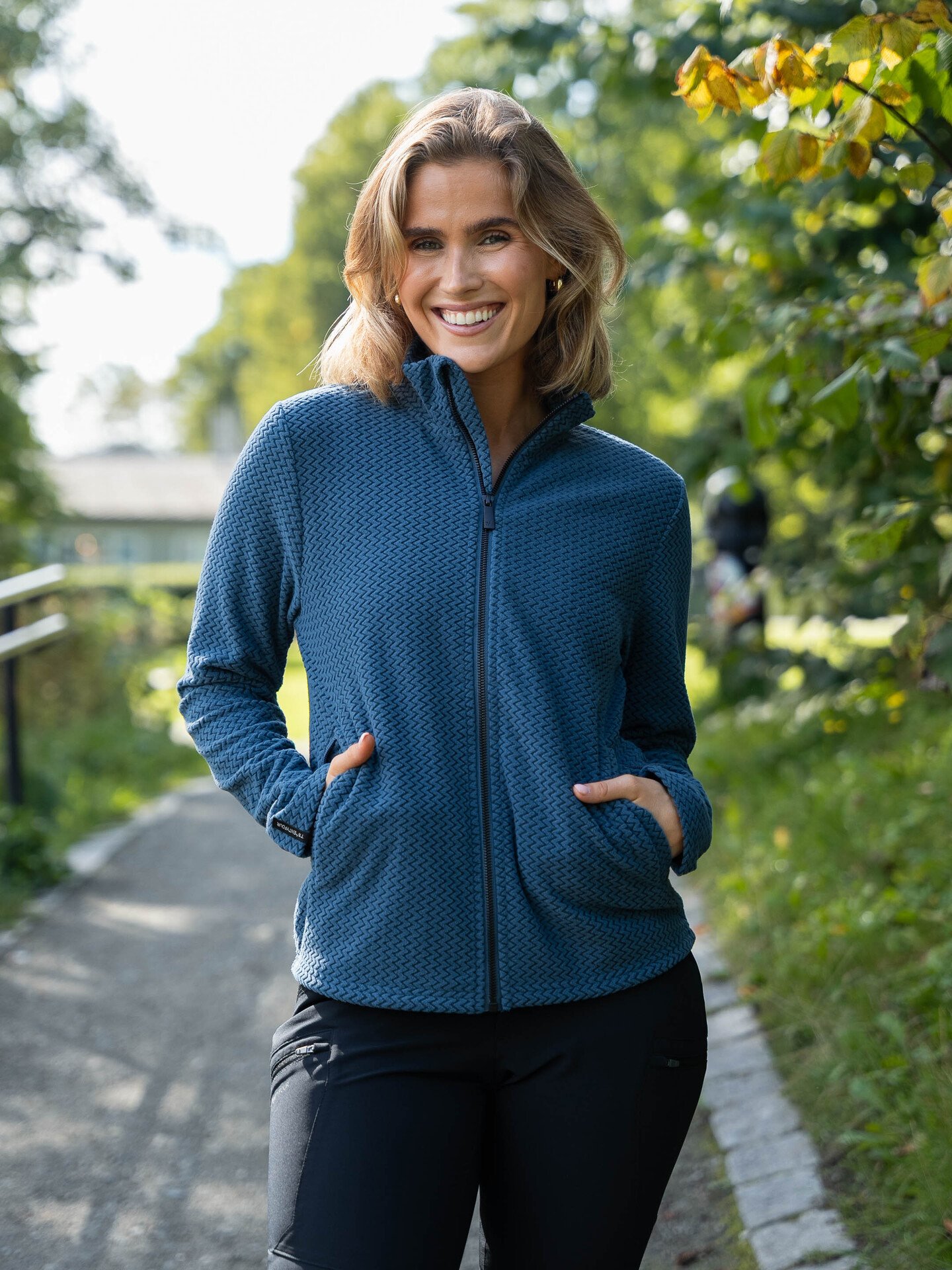 Twentyfour Aurora Long Zip Fleece Gråblå