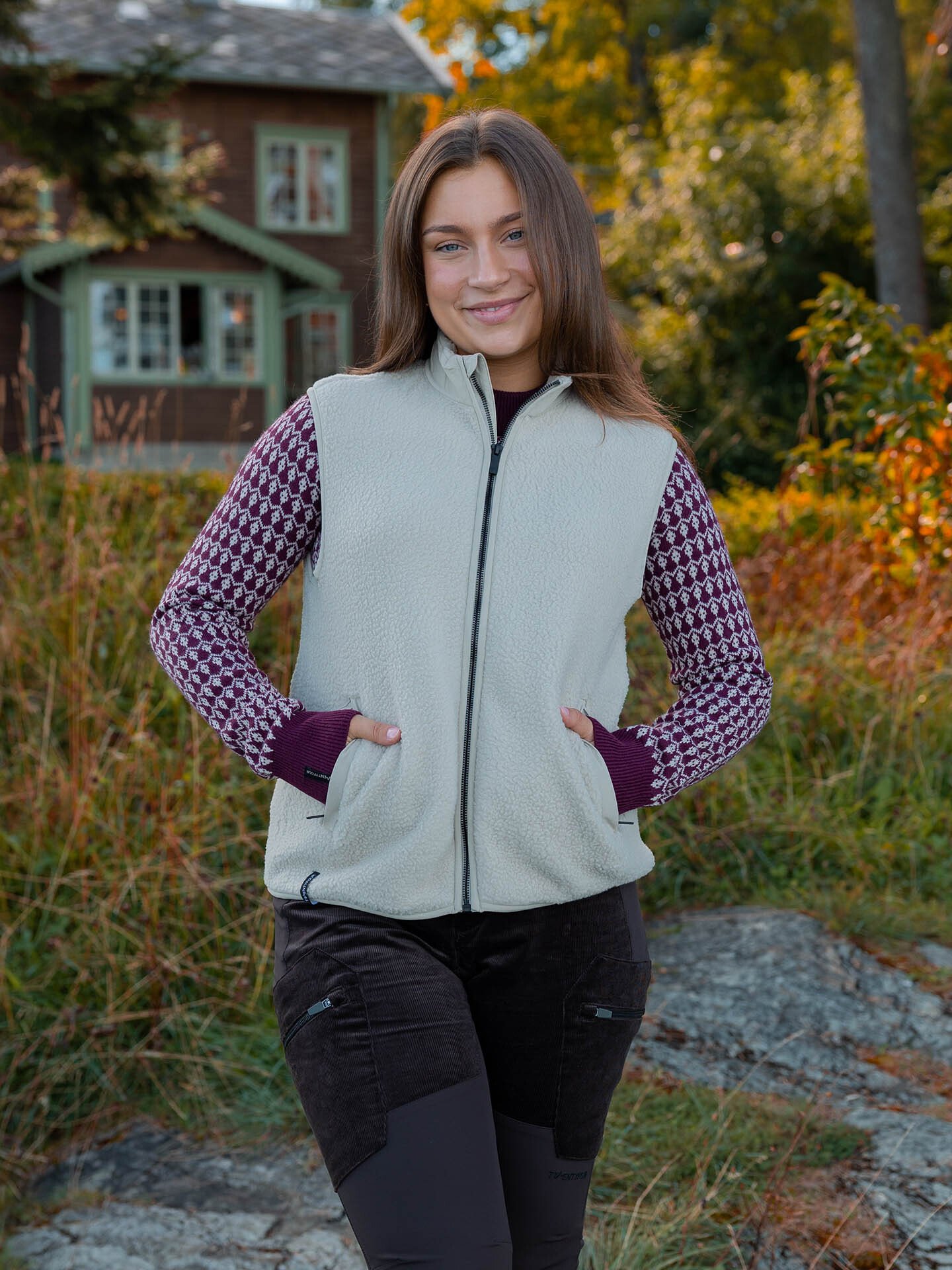 Twentyfour Aurora Pile Vest Varm Grå