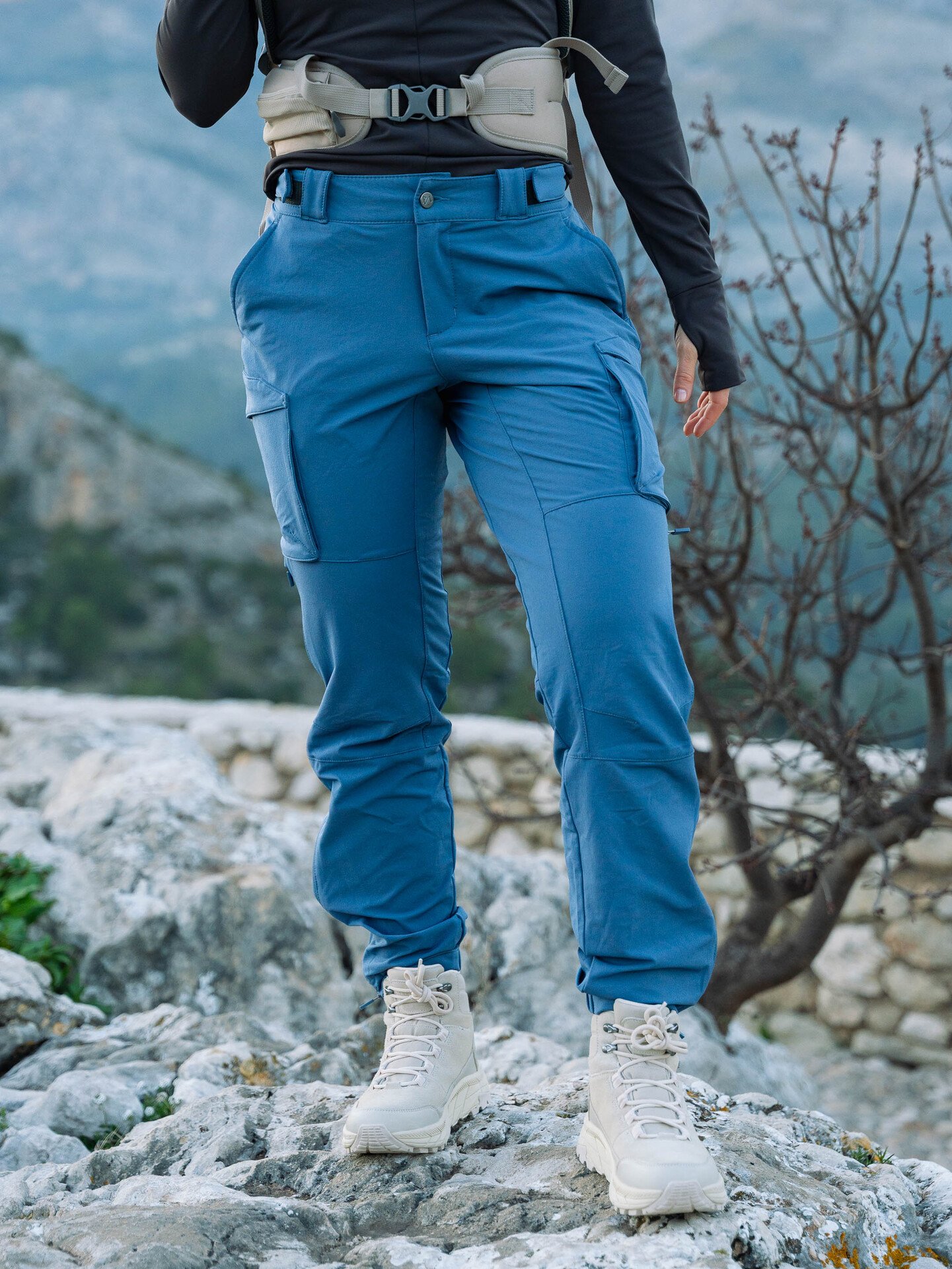 Twentyfour Aurora Softshell Bukse Gråblå