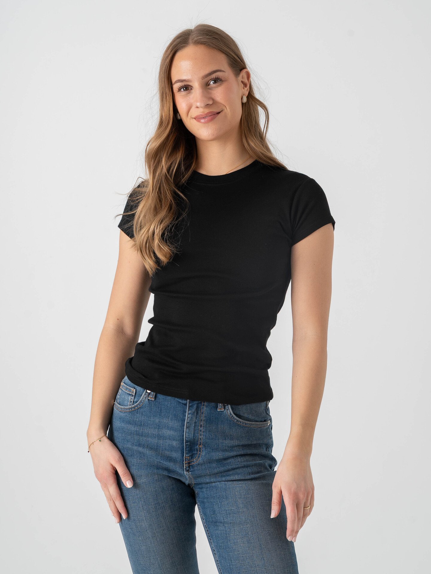 Topshop Everyday Short Sleeve Top Black