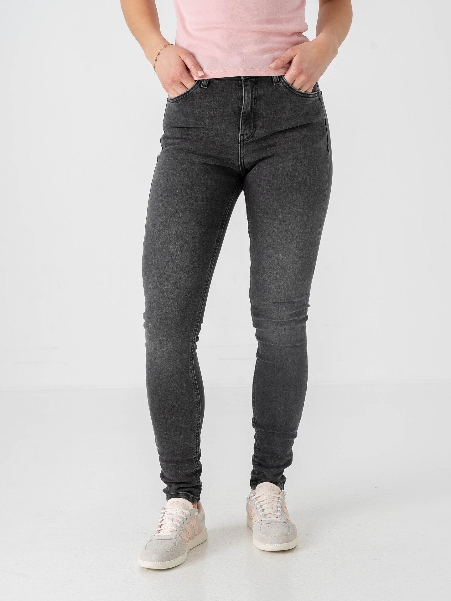 Topshop Jamie High Rise Slim Denim Jeans Black Denim