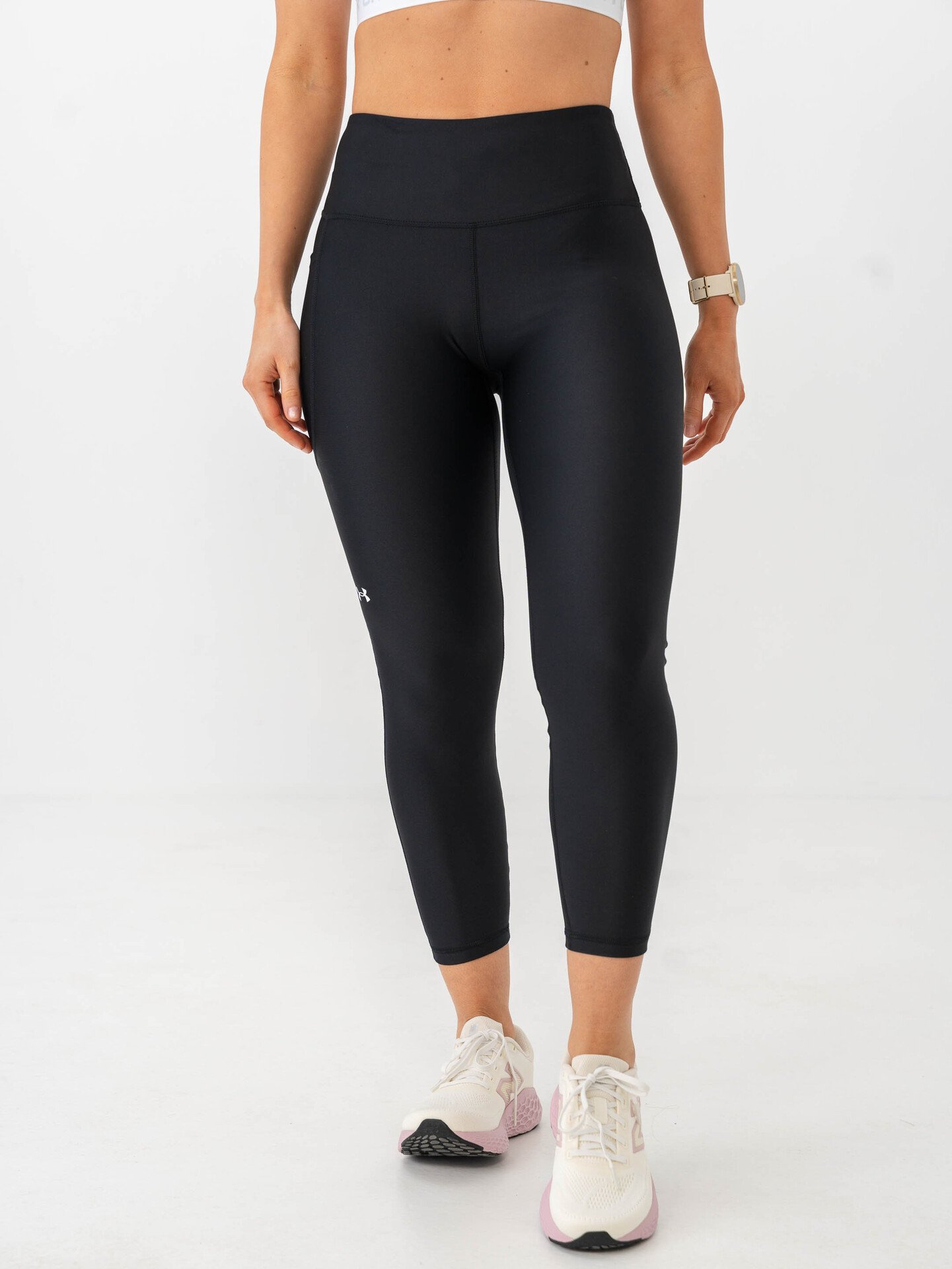 Under Armour Tech High-Rise Ankle Tights Black / White