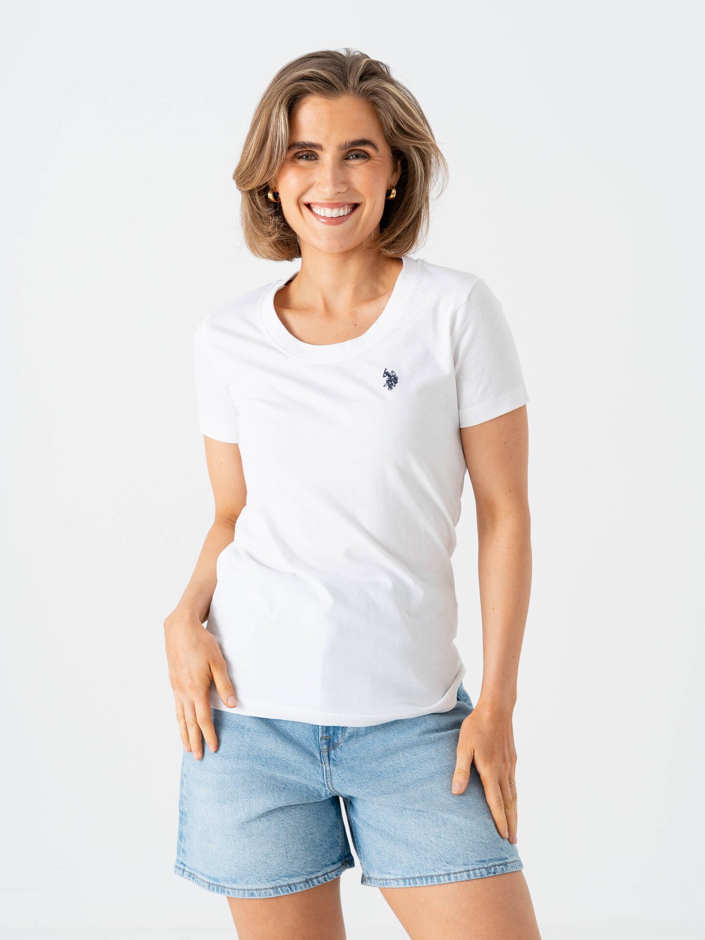 U.S. Polo Assn. Amy O-Neck Tee White