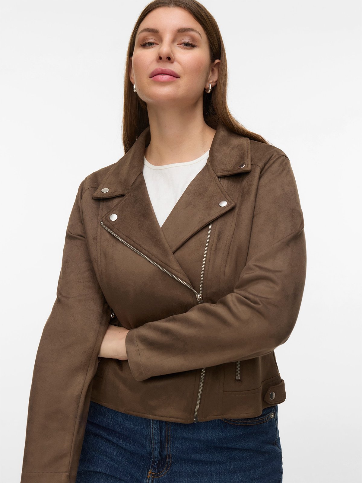 Vero Moda Curve Jose Short Jacket Brun / Chocolate Chip