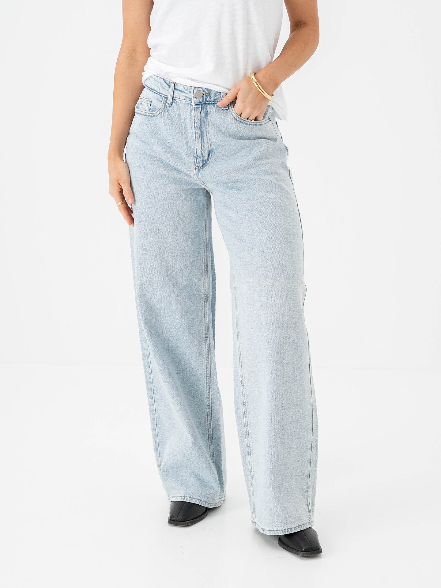 Vila Freya Jaf High Waist Jeans Light Blue Denim