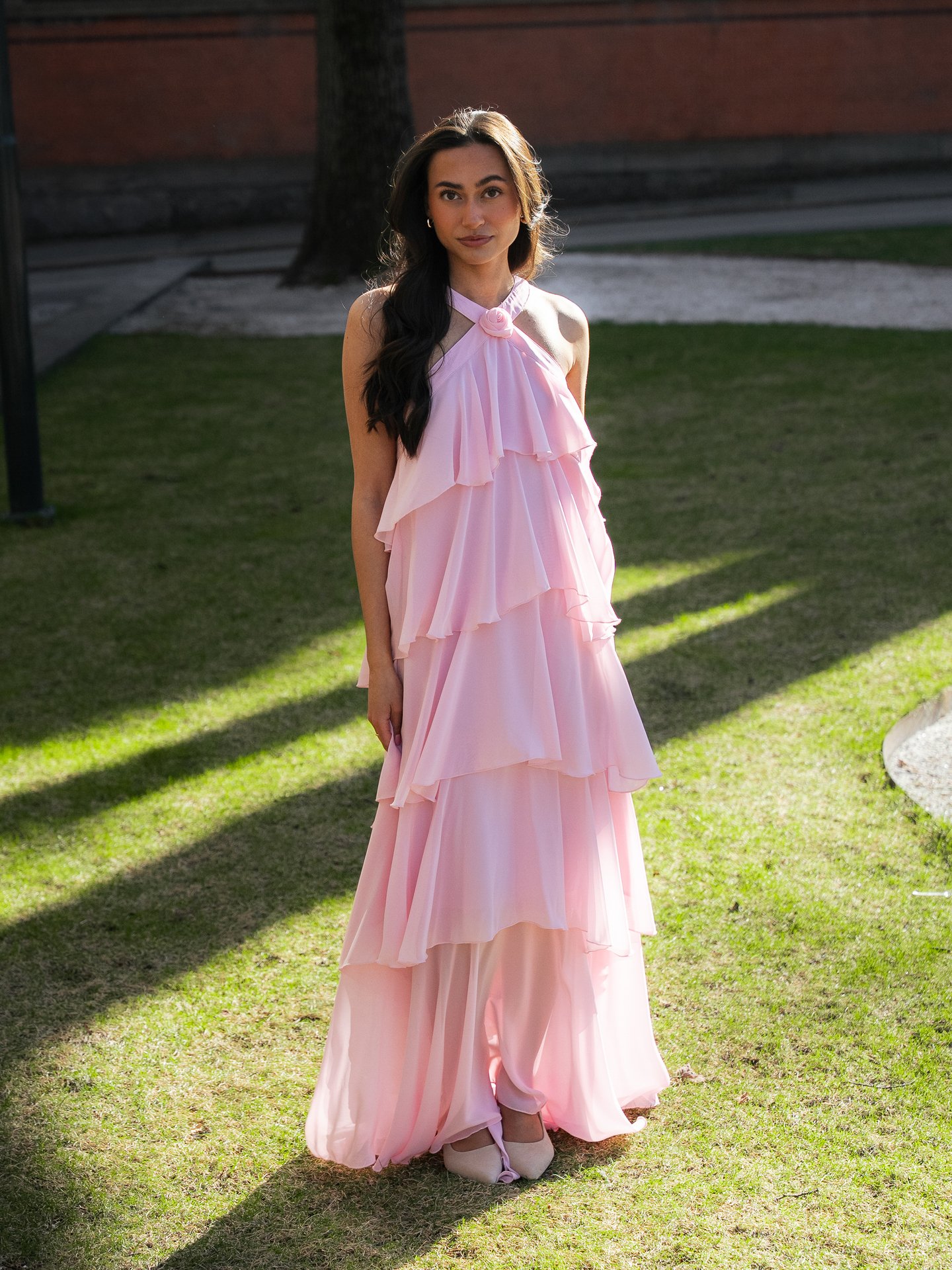 Vero Moda Felicia Sleeveless Ruffle Maxi Dress Cherry Blossom