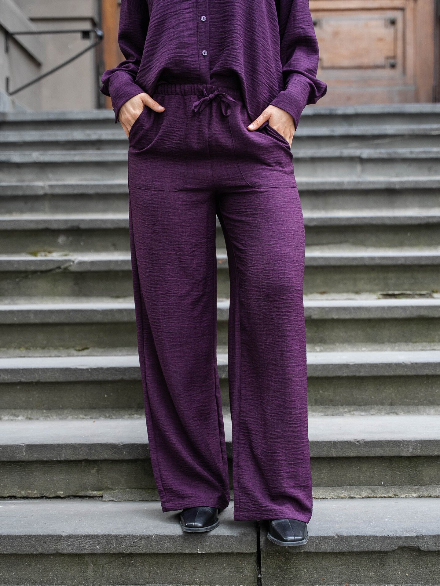 Vero Moda Melaney High Waist Loose Pant Winetasting