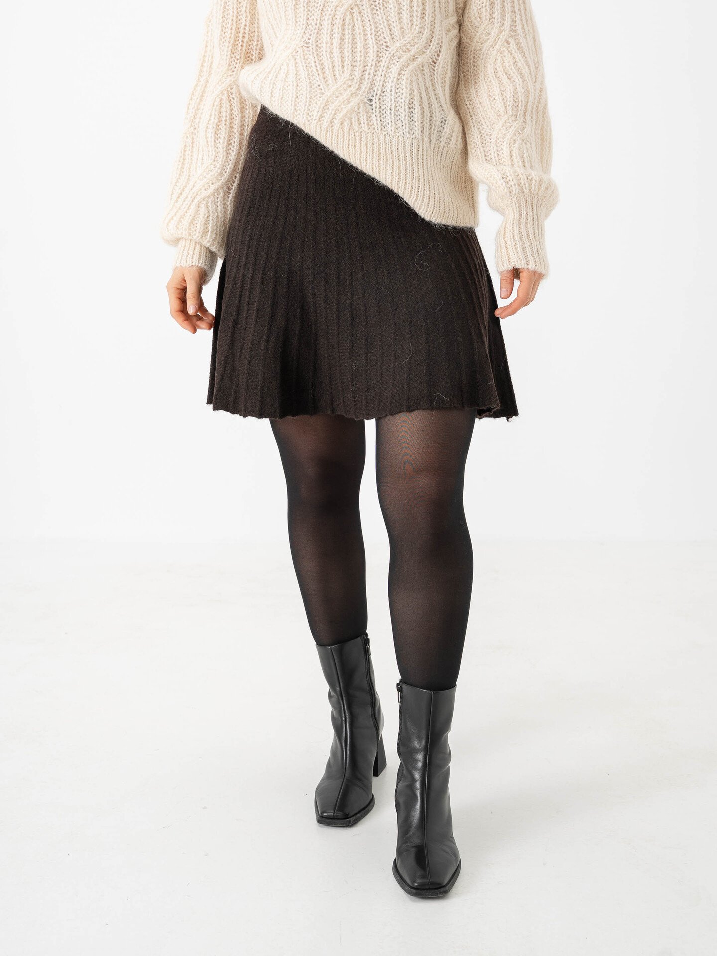 Vero Moda Macy Skater Skirt Chocolate Torte