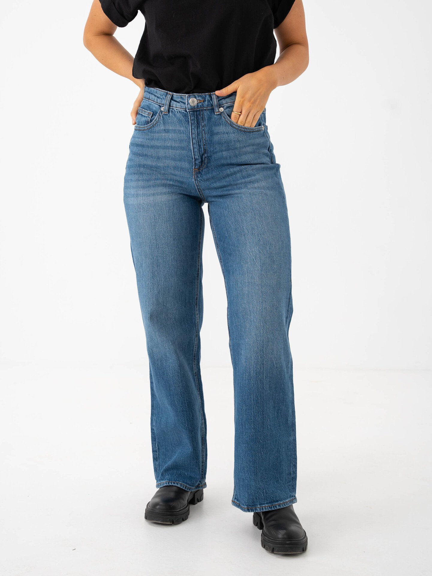 Vero Moda Tessa Wide Jeans Medium Blue Denim