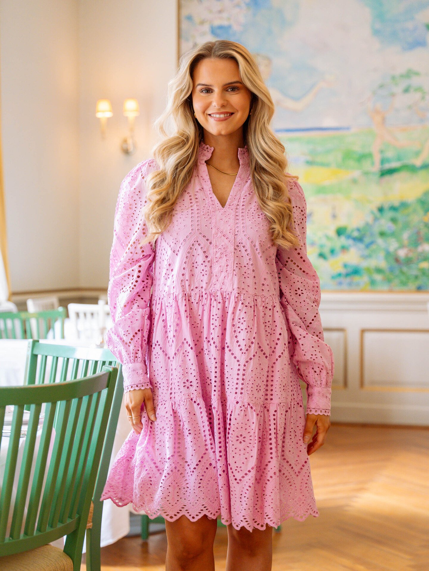 Y.A.S Holi Long Sleeve Dress Pastel Lavender