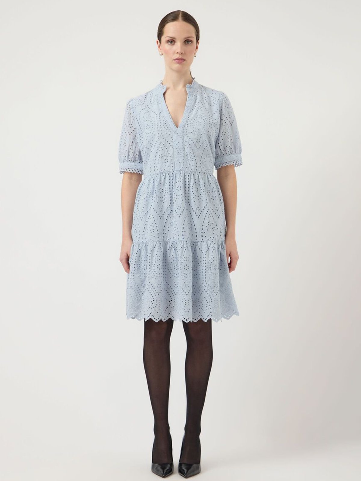 Y.A.S Holi Short Sleeve Dress Skyway