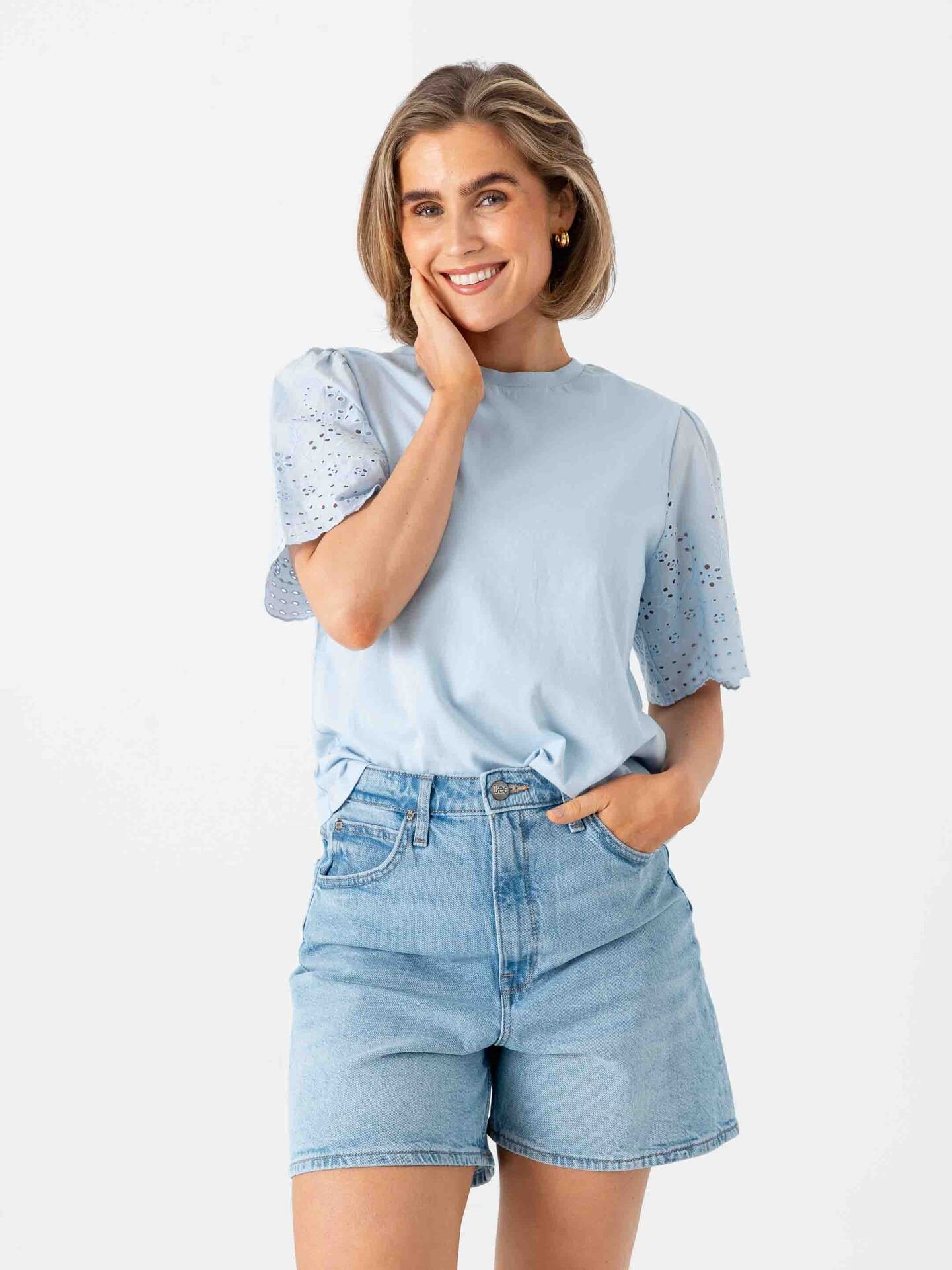 Y.A.S Lex Short Sleeve Top Skyway