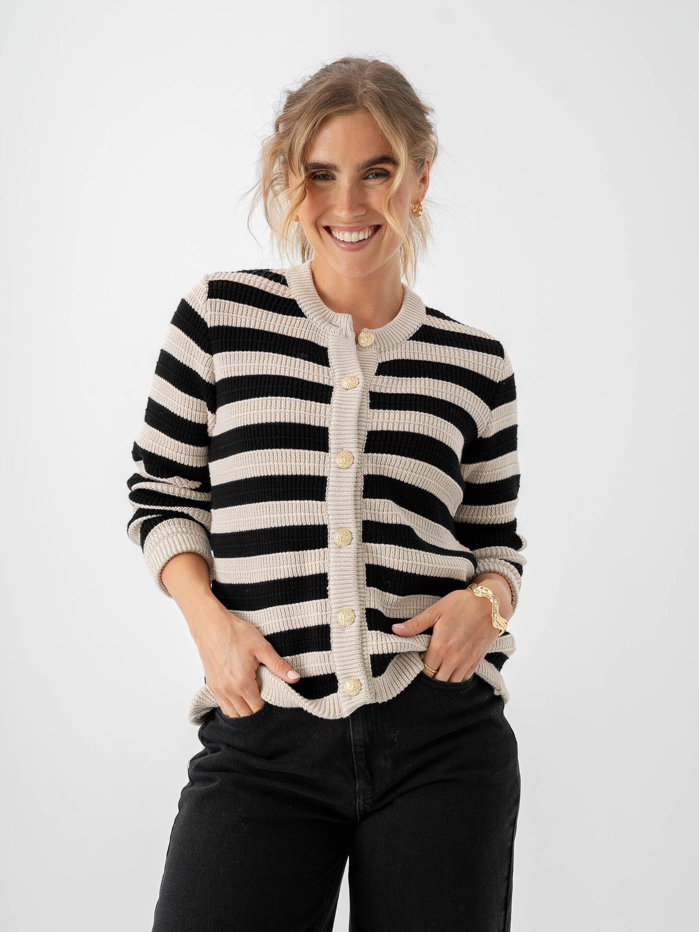 Y.A.S Sironi Long Sleeve Knit Cardigan Birch