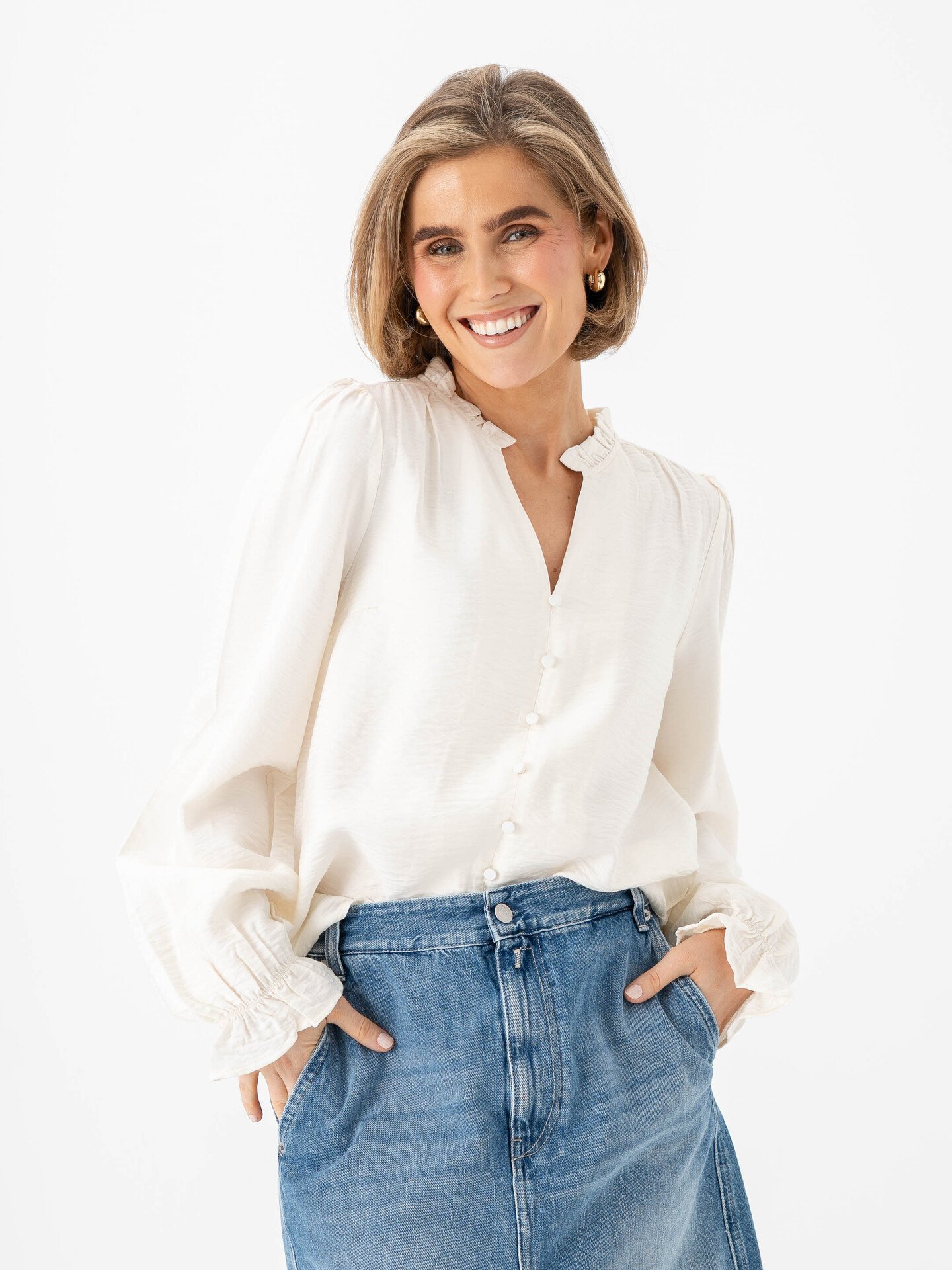 Y.A.S Kaya Long Sleeve Shirt Pristine