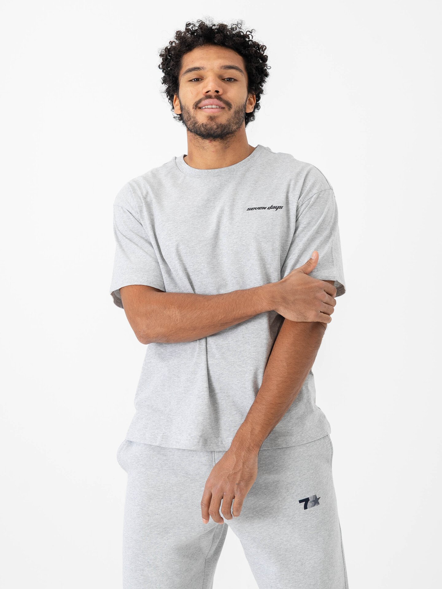 7 DAYS Active Organic Star Tee Heather Grey