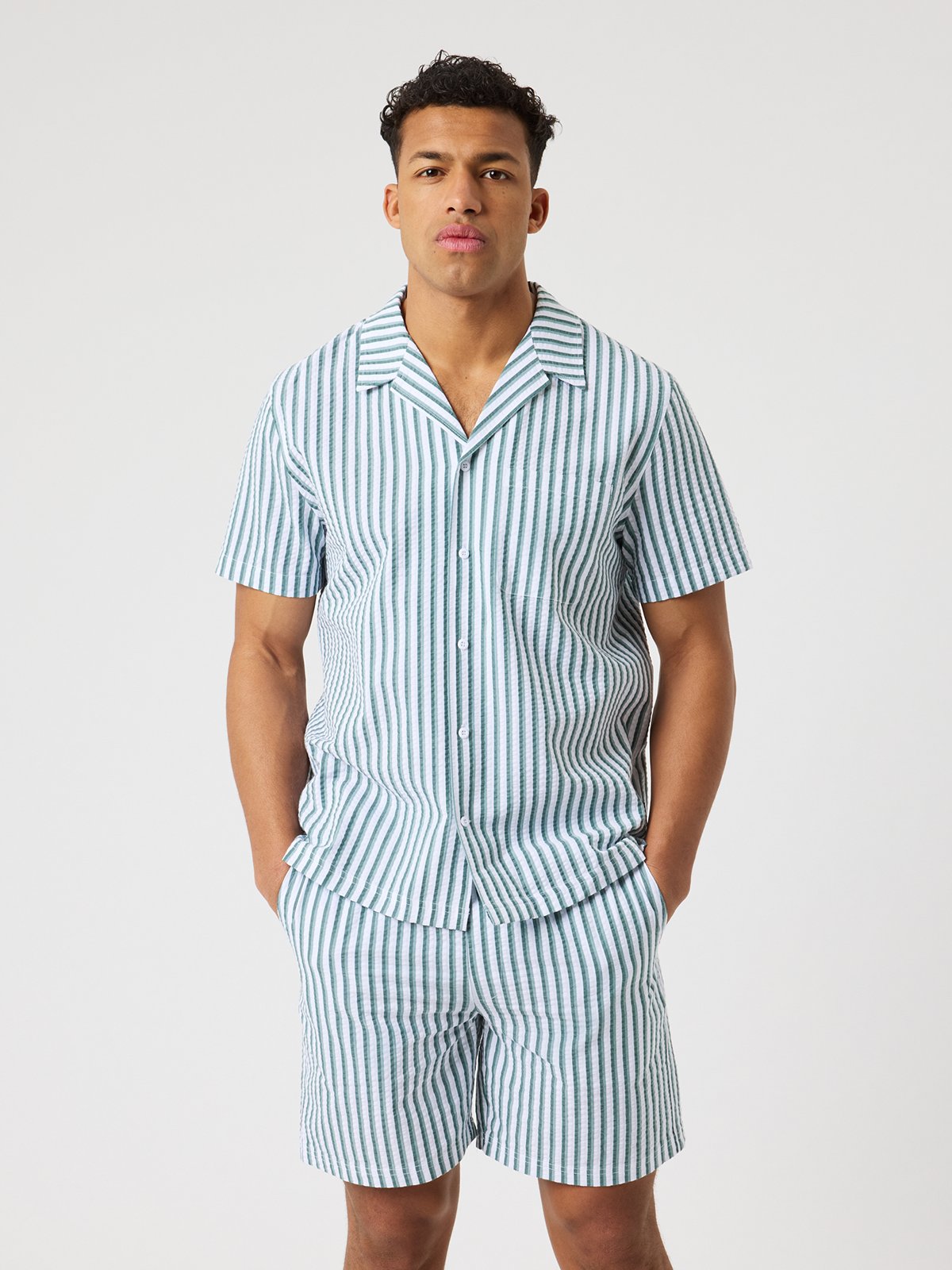 Björn Borg Seersucker Resort Shirt BB 7 Stripe 1