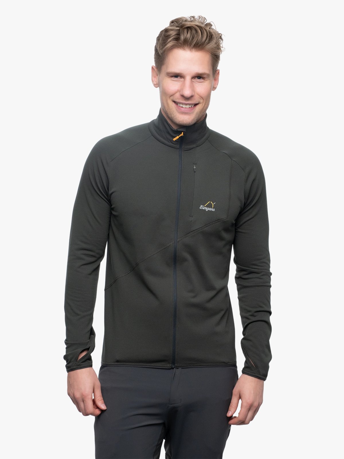 Bergans Y LightLine Essence Midlayer Jacket Men Dark Shadow Grey