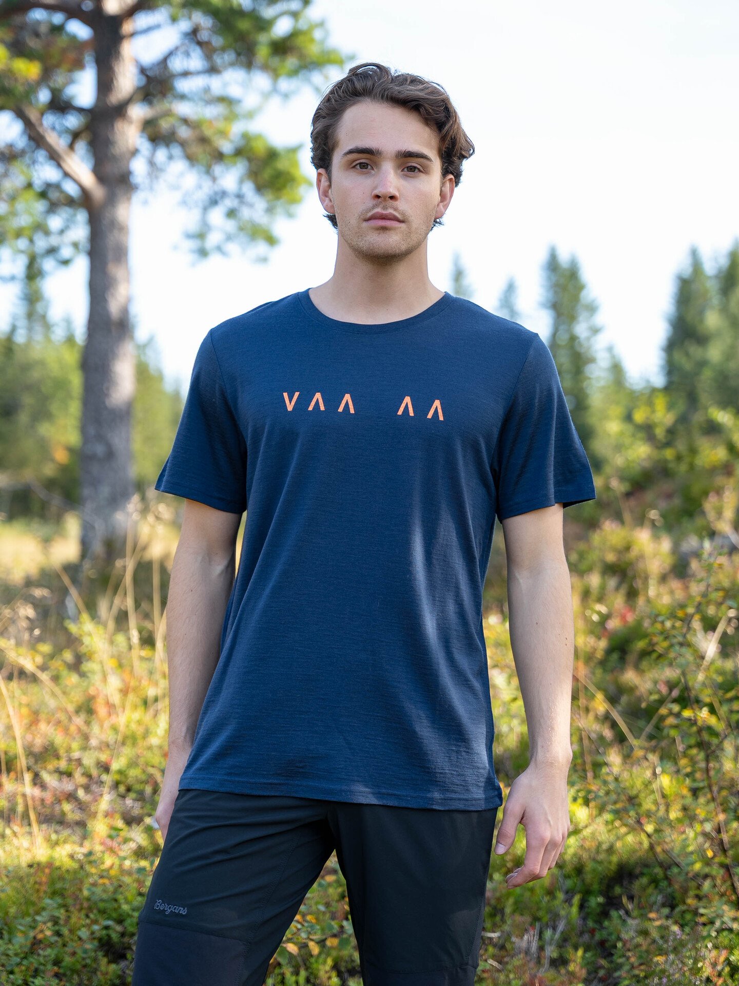 Bergans Vaagaa Explore Merino Tee Men Navy Blue