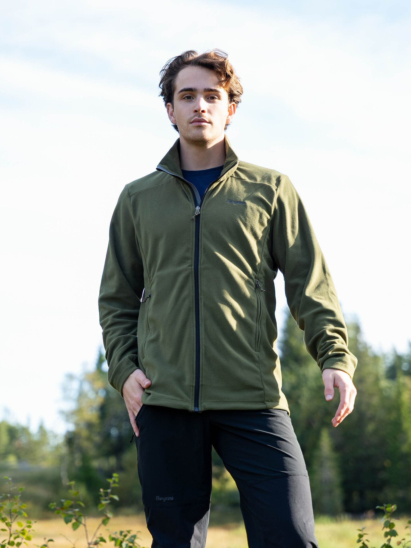 Bergans Finnsnes Fleece Jacket Men Dark Olive Green
