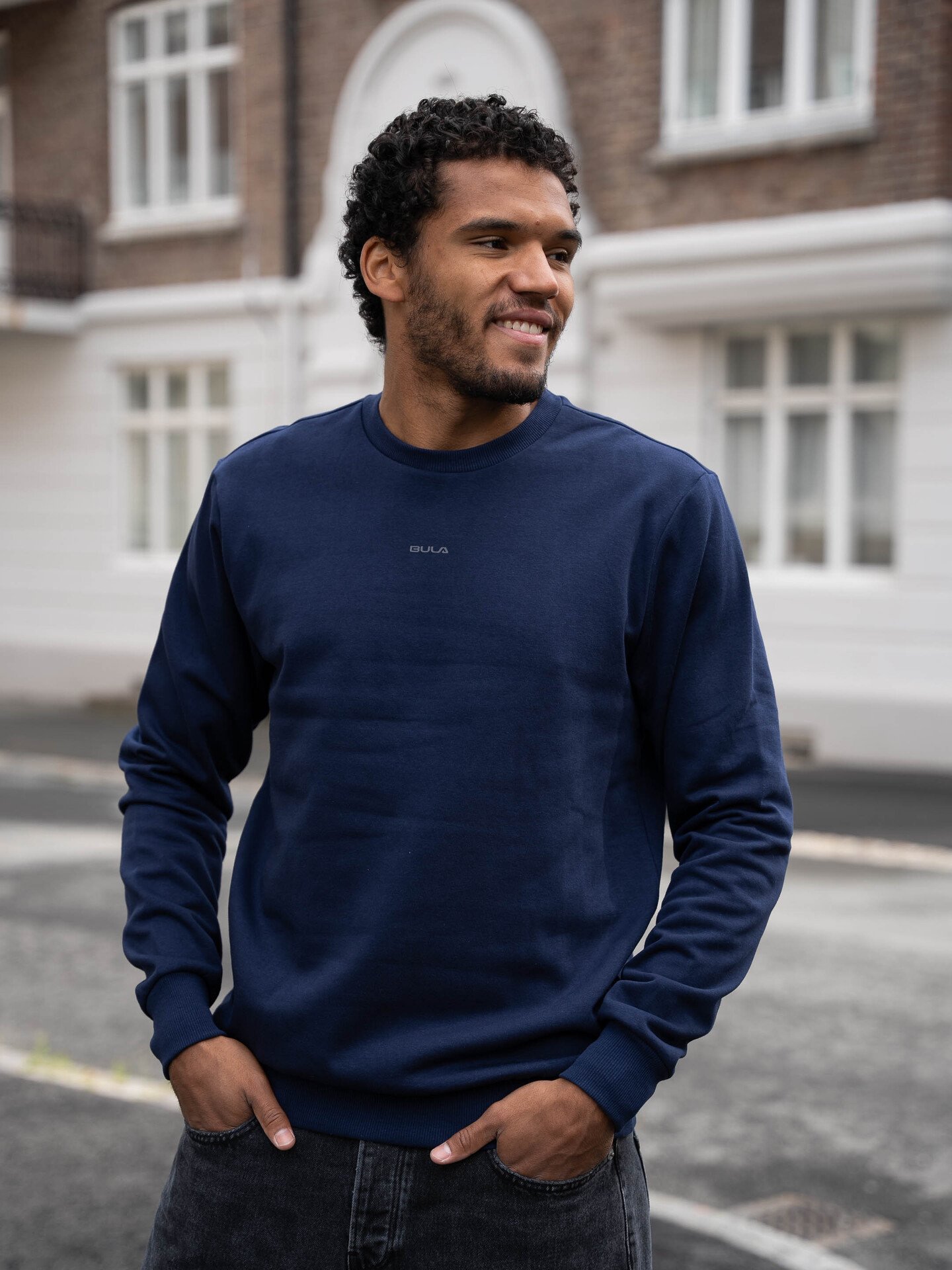 Bula Frame Logo Crew Navy