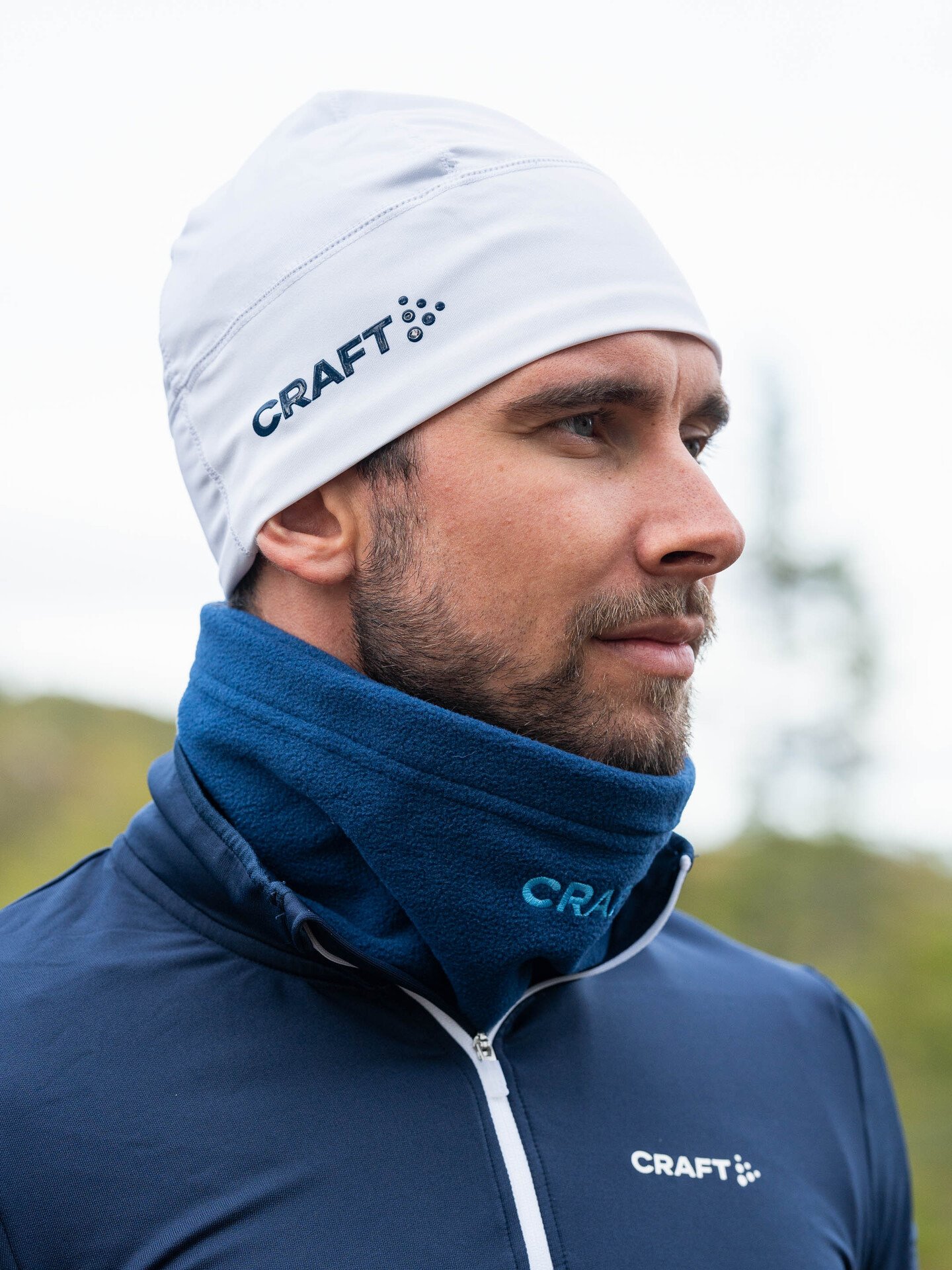 Craft Nor Advance Windblock Fleece Hat White/Blaze