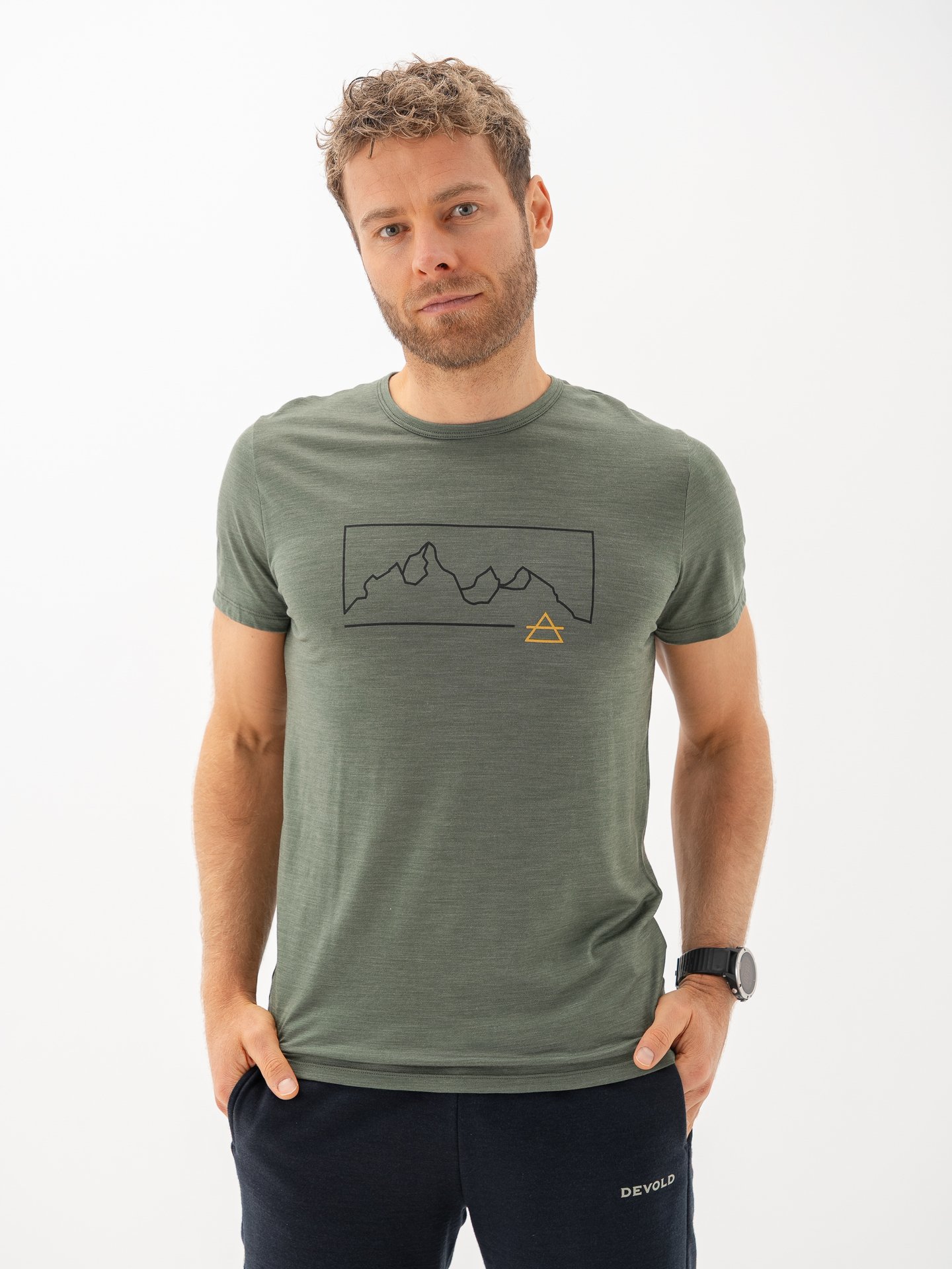 Devold Active Outline Tee Man Grønn