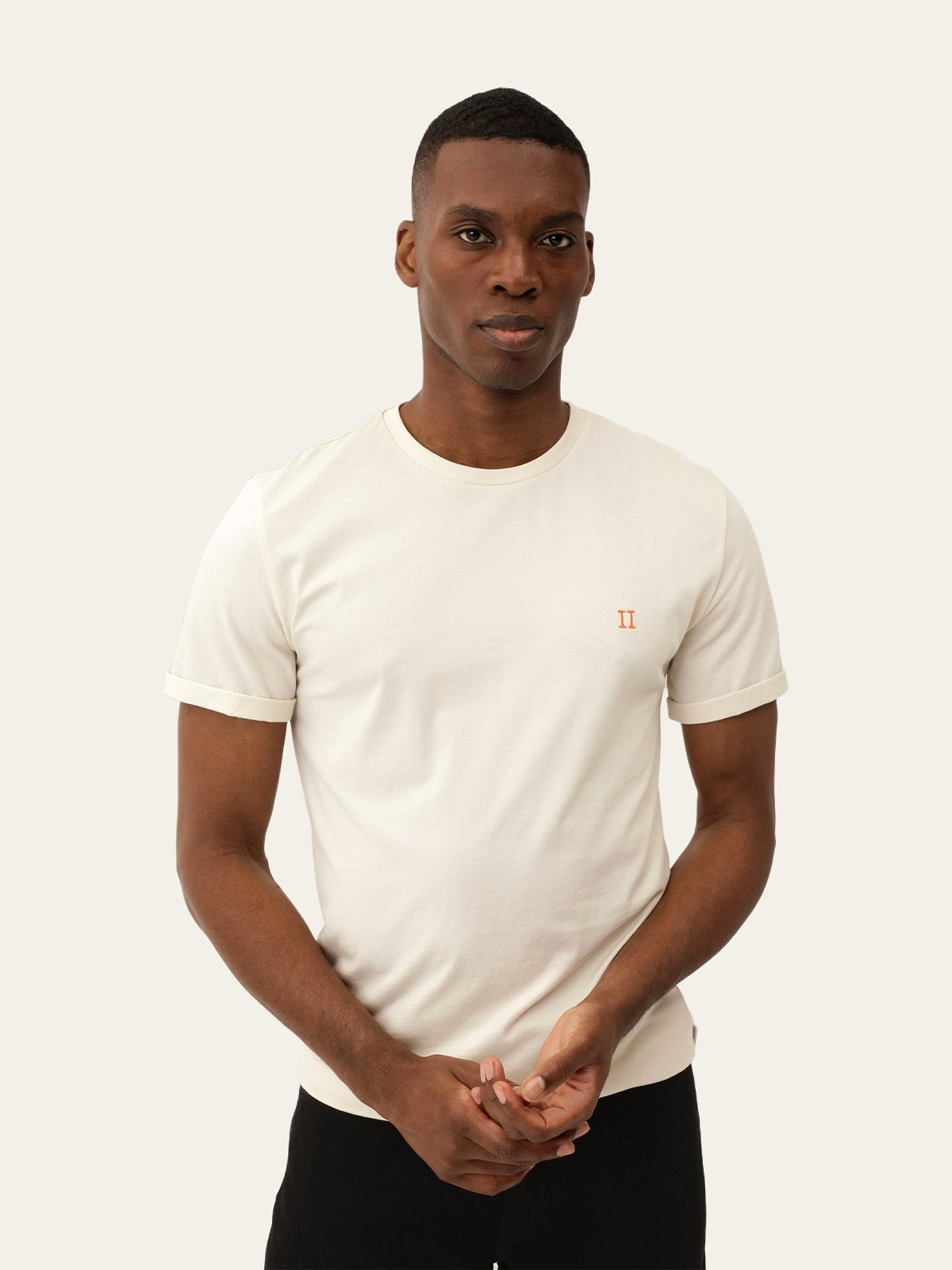 Les Deux Norregaard T-Shirt Ivory / Orange