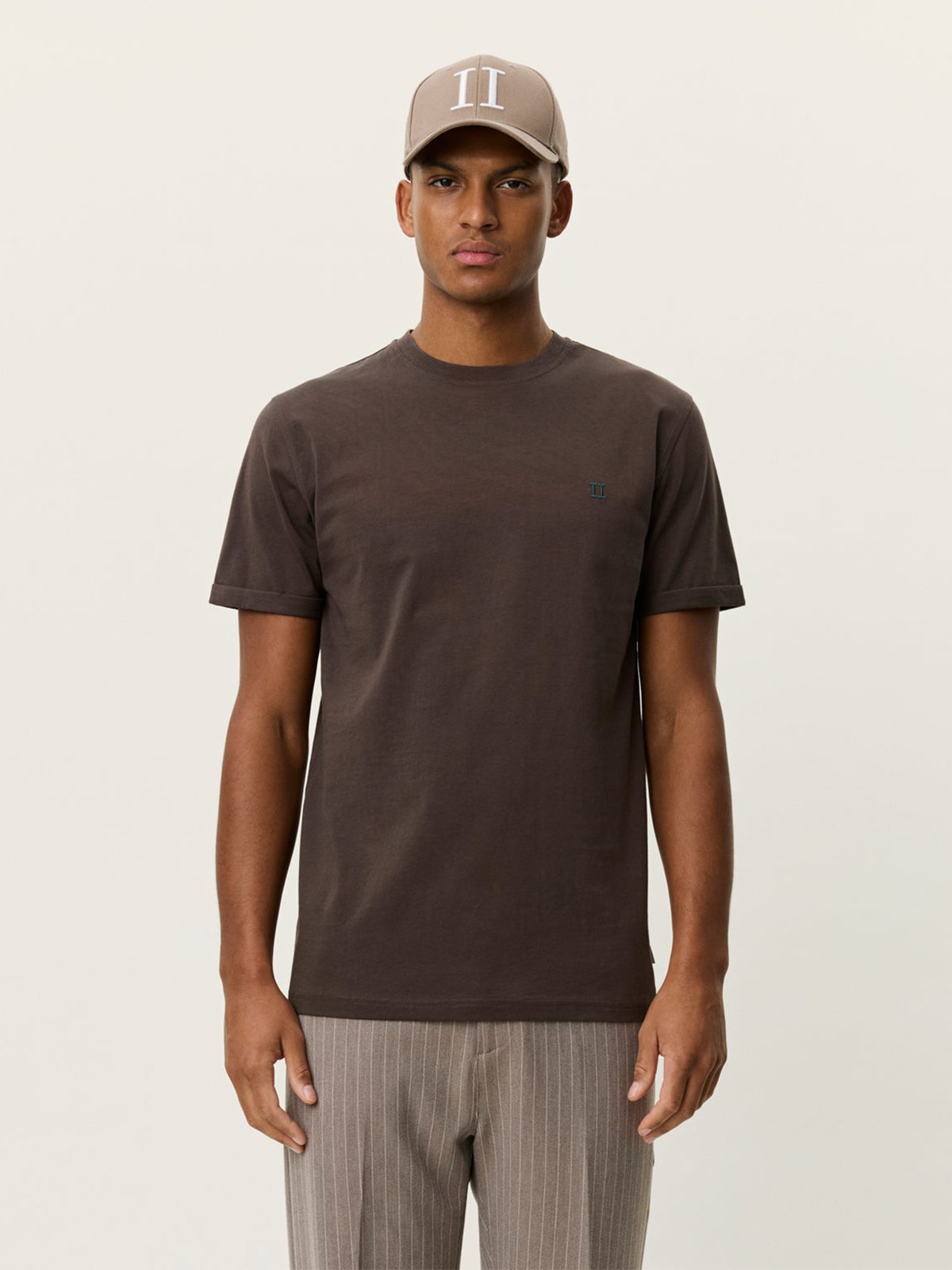 Les Deux Norregaard Contrast T-Shirt Turkish Coffee Brown