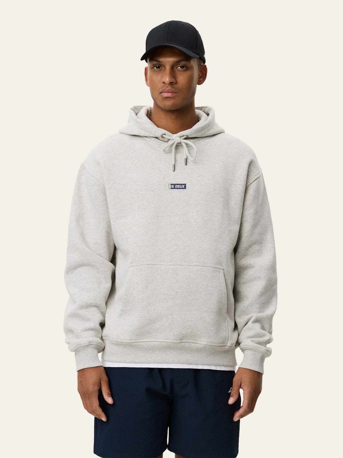 Les Deux Chase Sport Hoodie Snow Melange